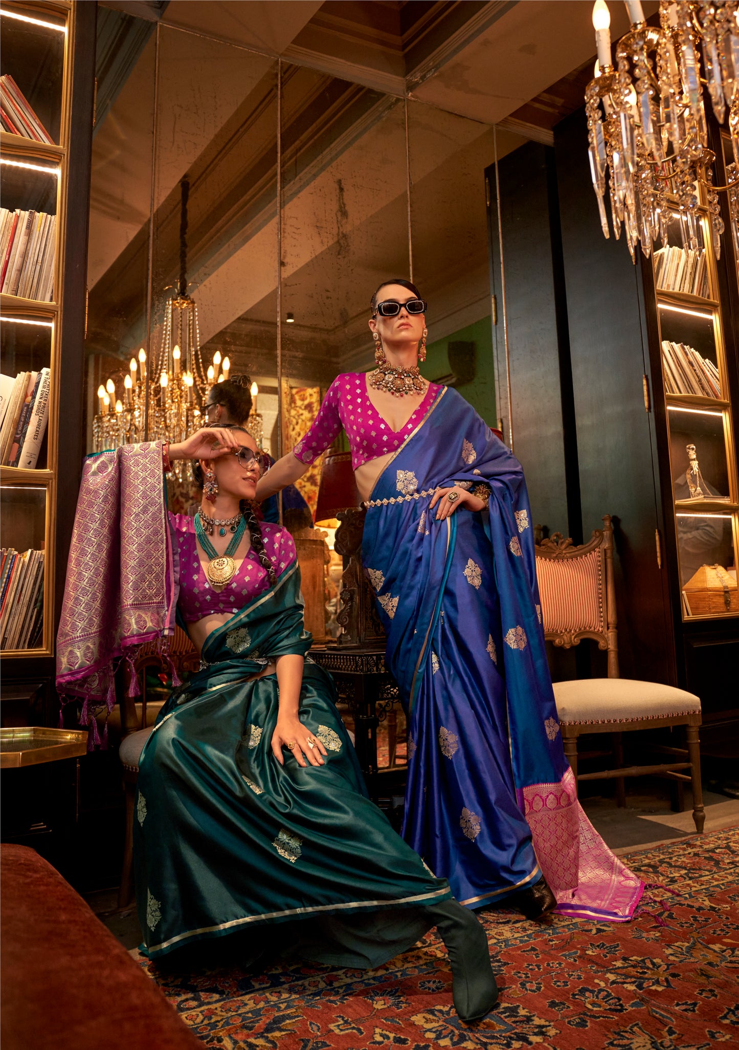 Revati Blue Silk Saree