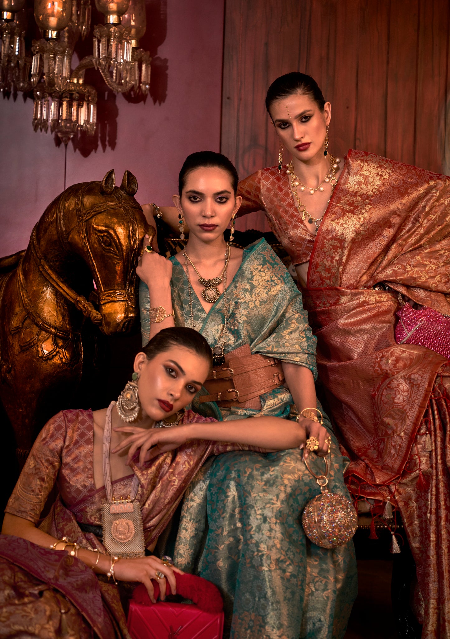 Indira Two Toned Silk Saree -8 Colours