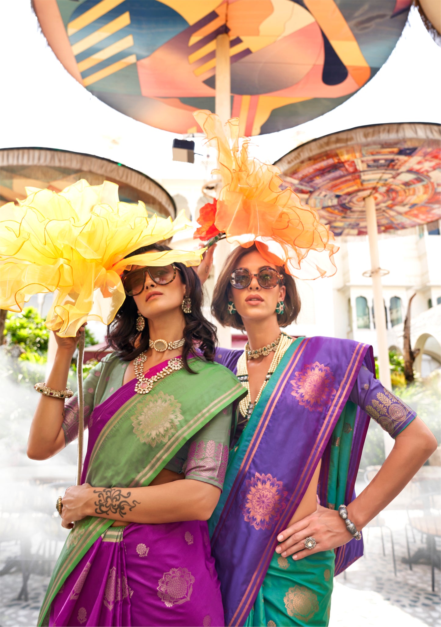 Tarini Two Tone Silk Saree - 6 Colours