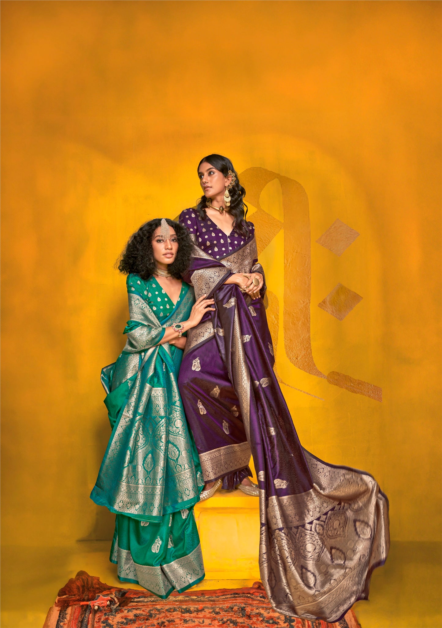 Jivika Purple Two Tone Silk Saree