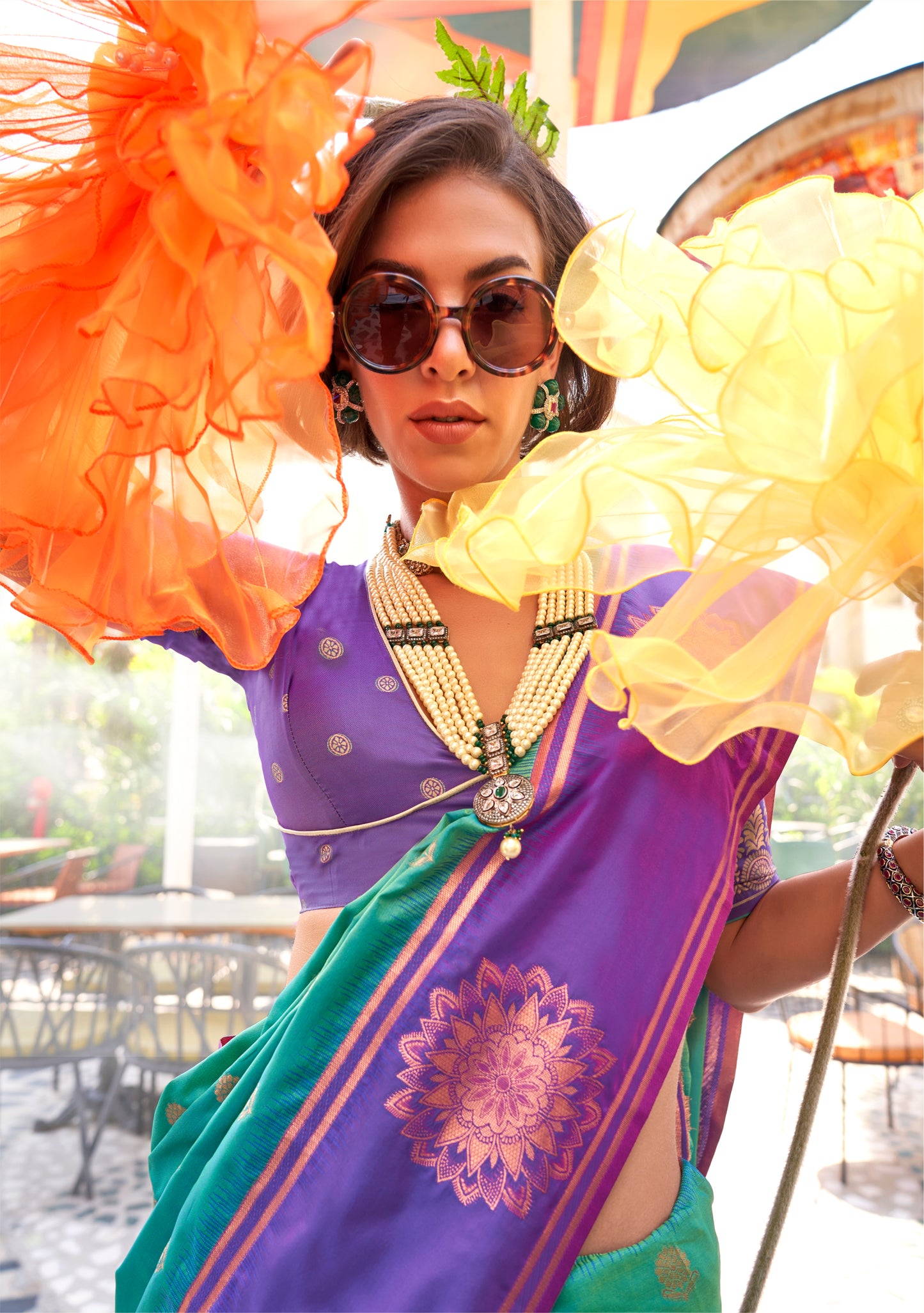 Tarini Two Tone Silk Saree - 6 Colours