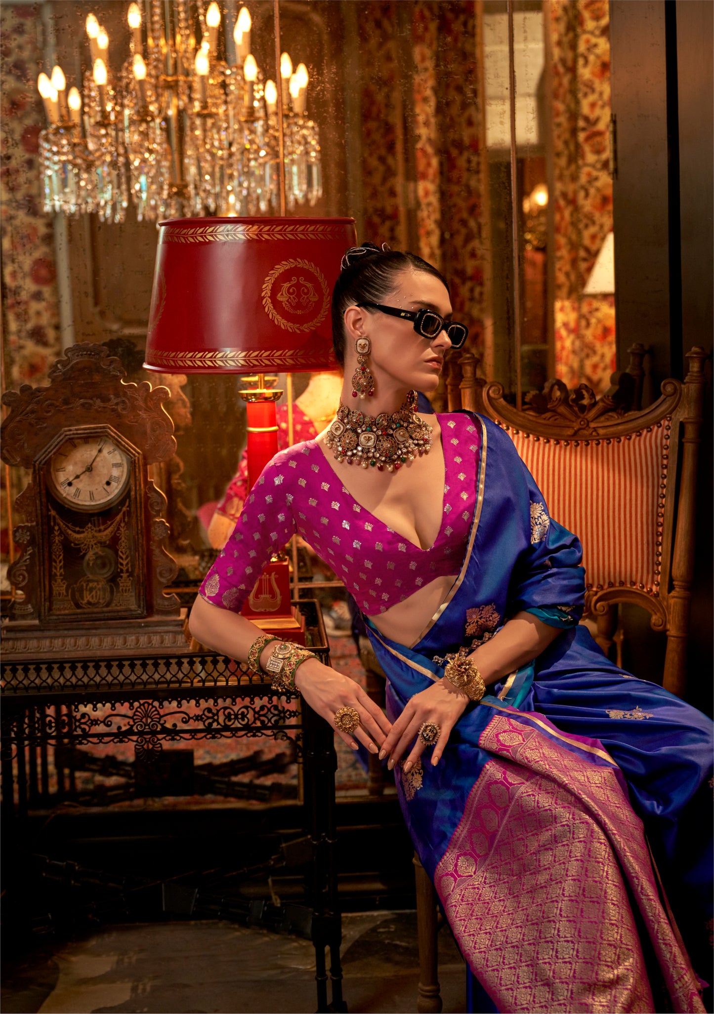 Revati Blue Silk Saree