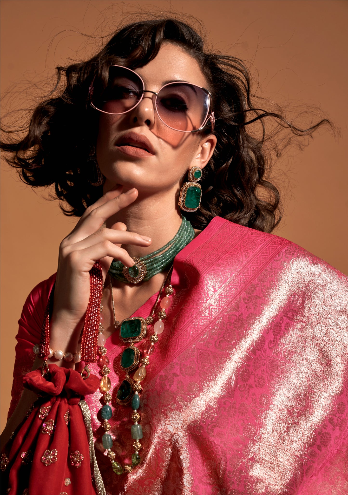 Vanya Pink Kanjivaram Silk Saree