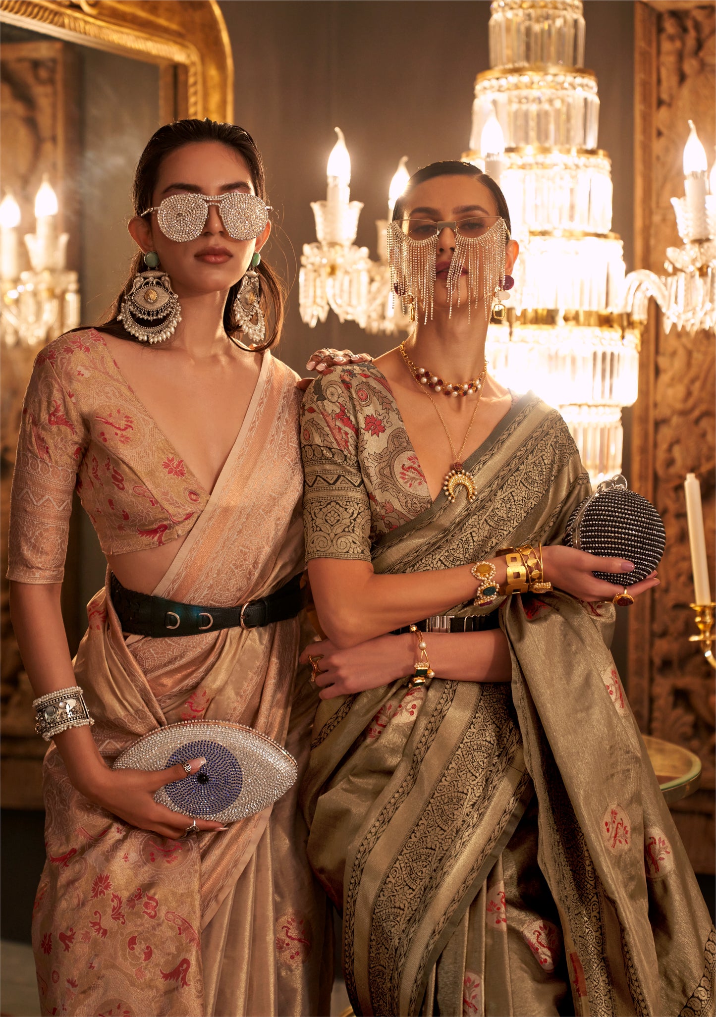 Ruhika Brown Silk Saree