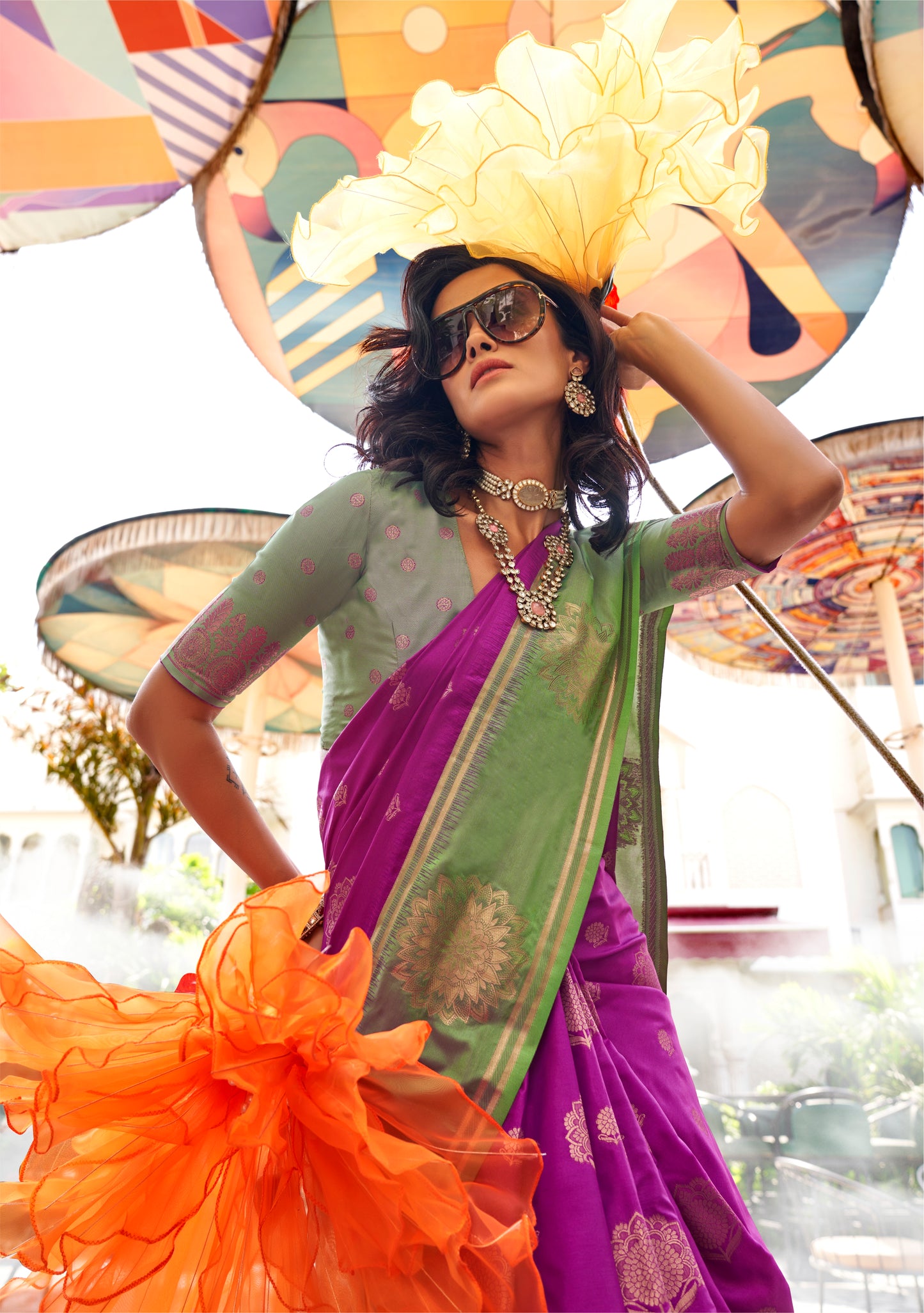 Tarini Two Tone Silk Saree - 6 Colours