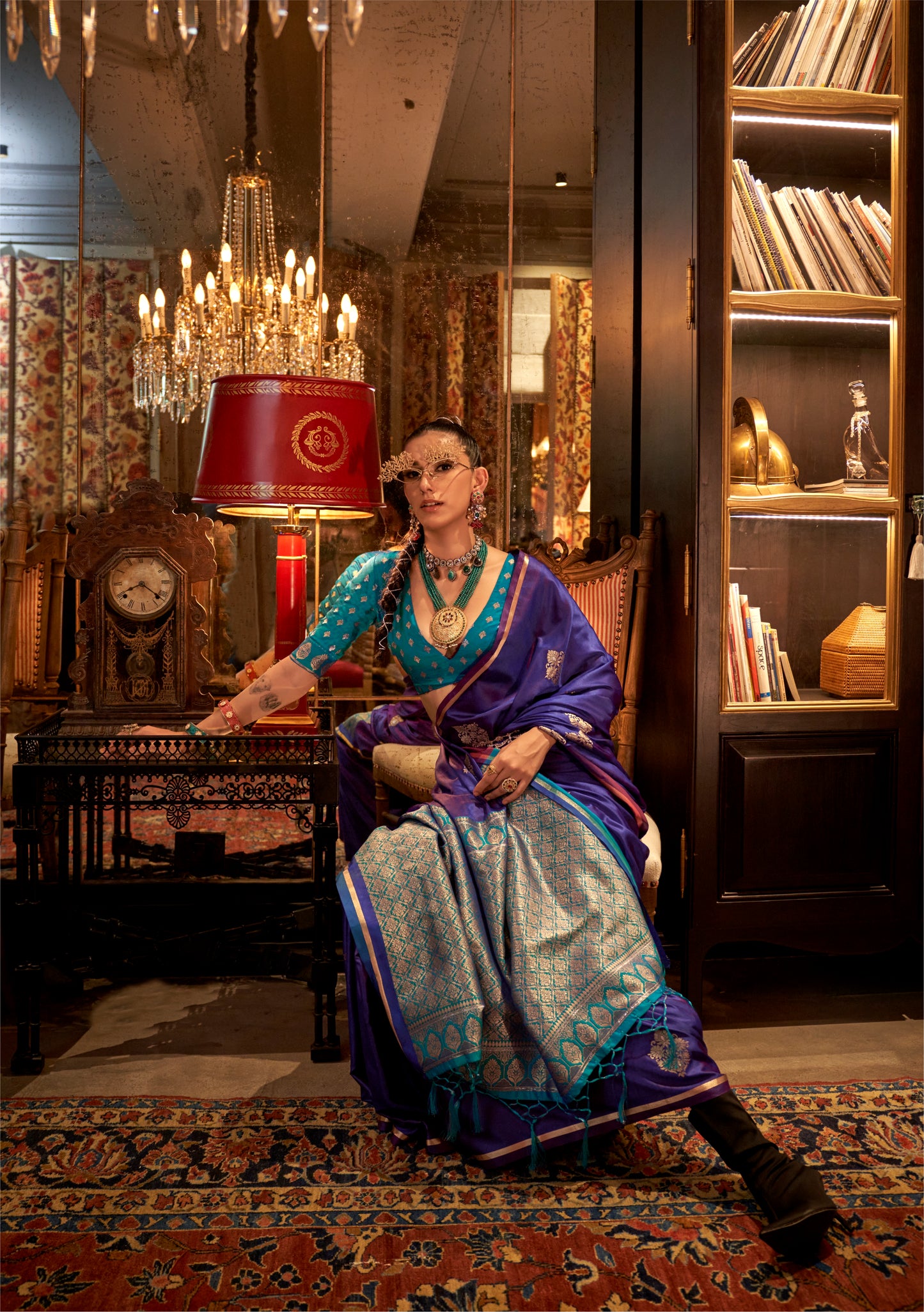 Revati Purple Silk Saree