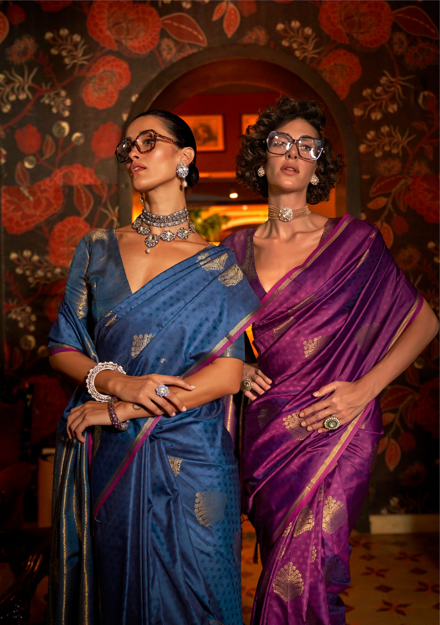 Ishani Purple Silk Saree