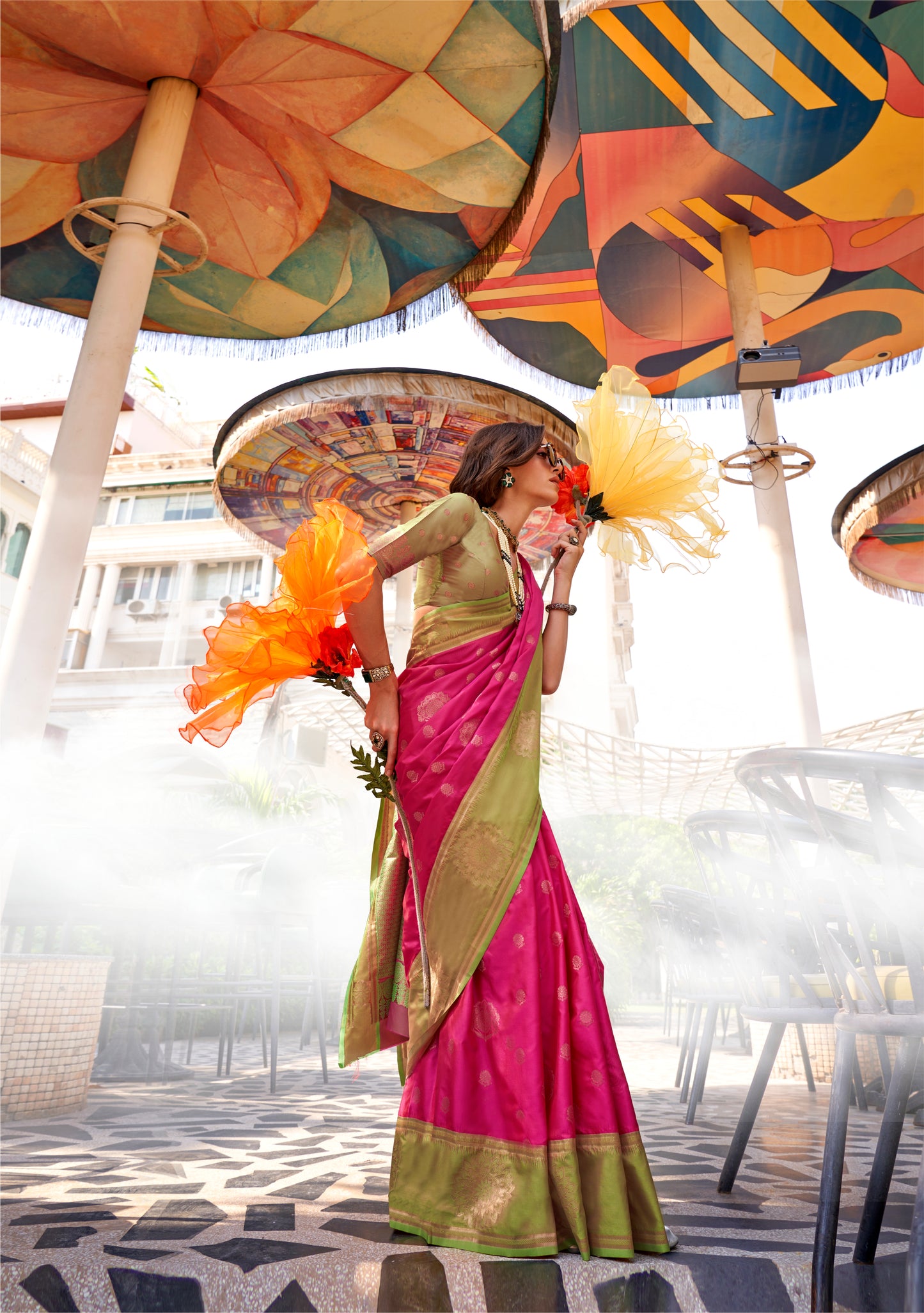 Tarini Two Tone Silk Saree - 6 Colours