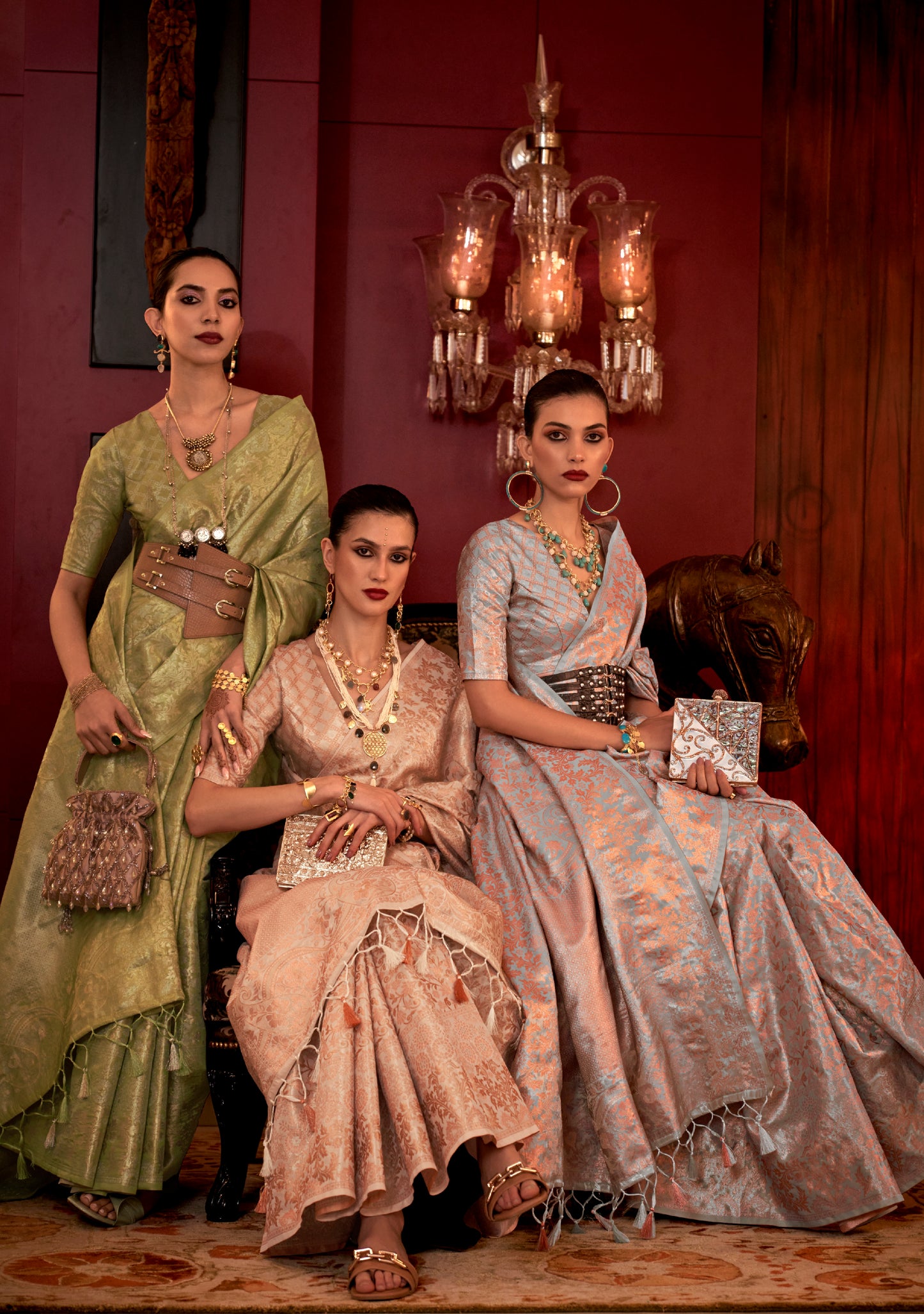 Indira Two Toned Silk Saree -8 Colours