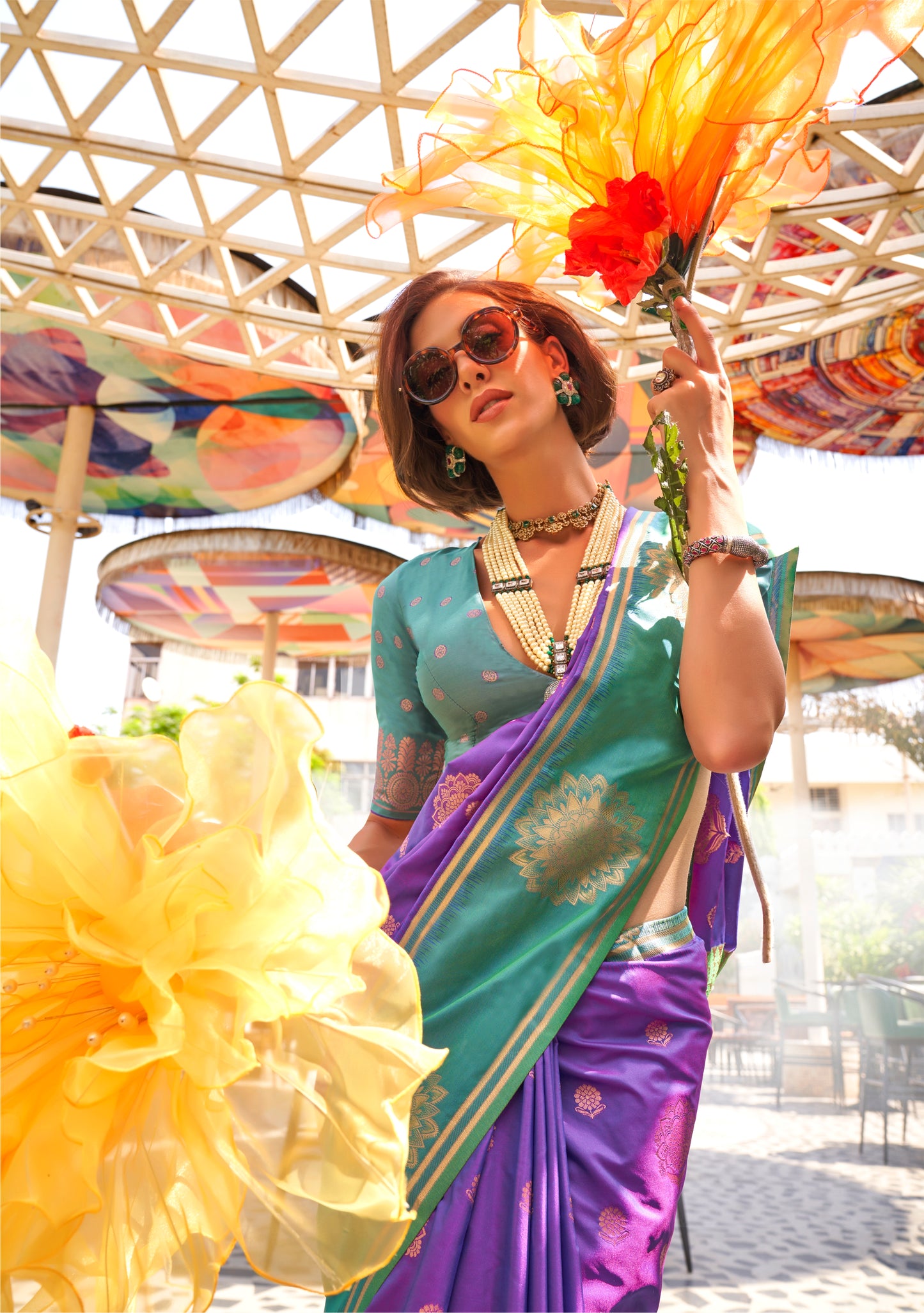 Tarini Two Tone Silk Saree - 6 Colours