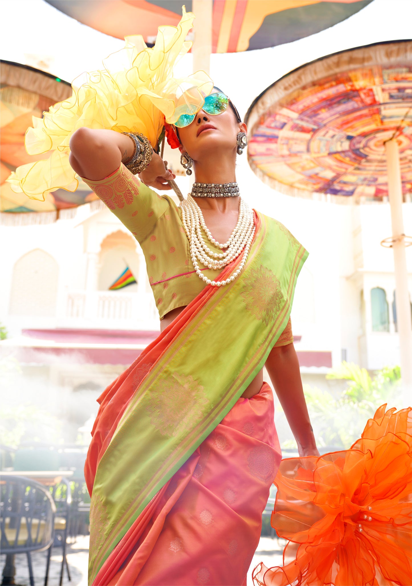 Tarini Two Tone Silk Saree - 6 Colours