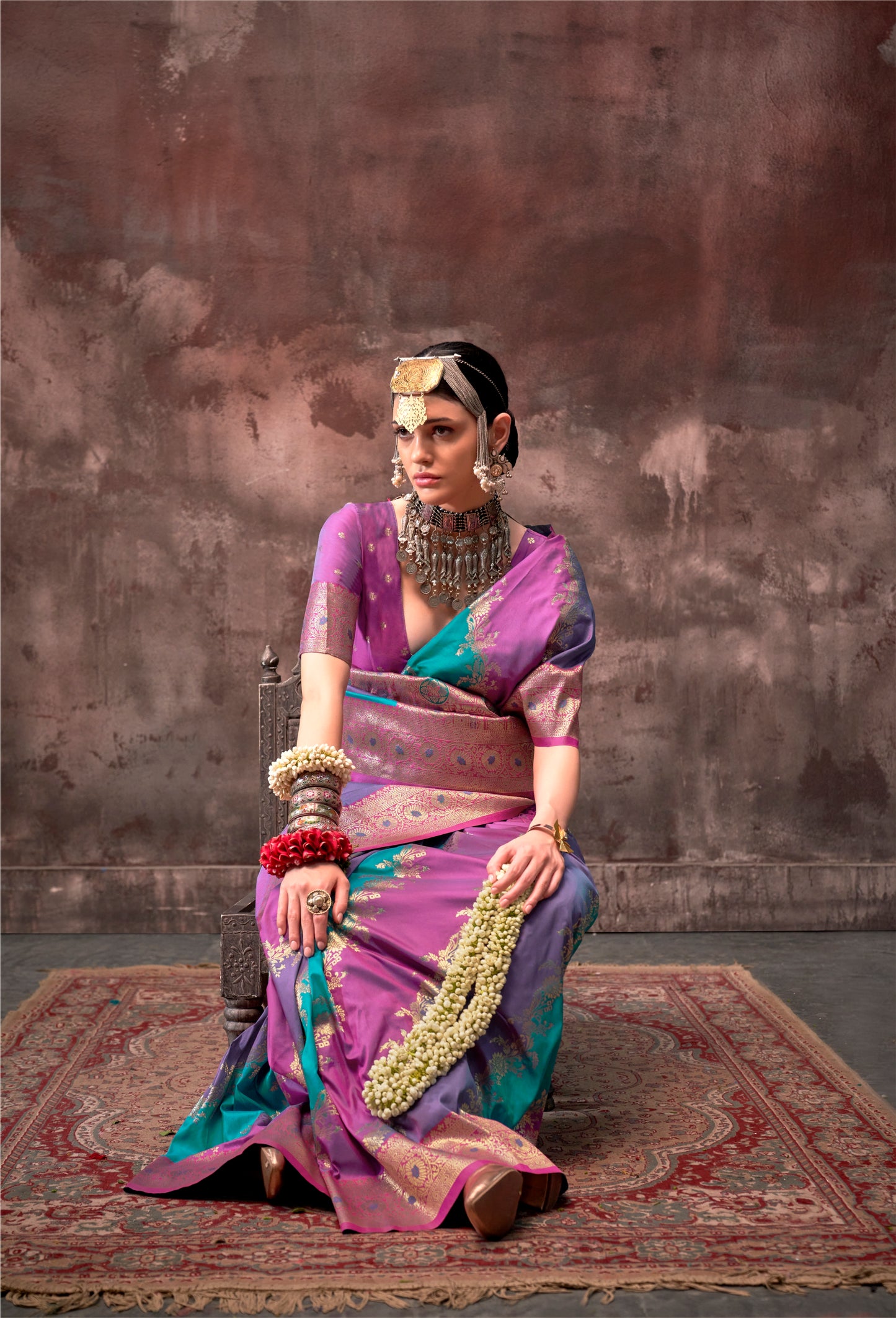 Sharini Multi Colour Silk Saree
