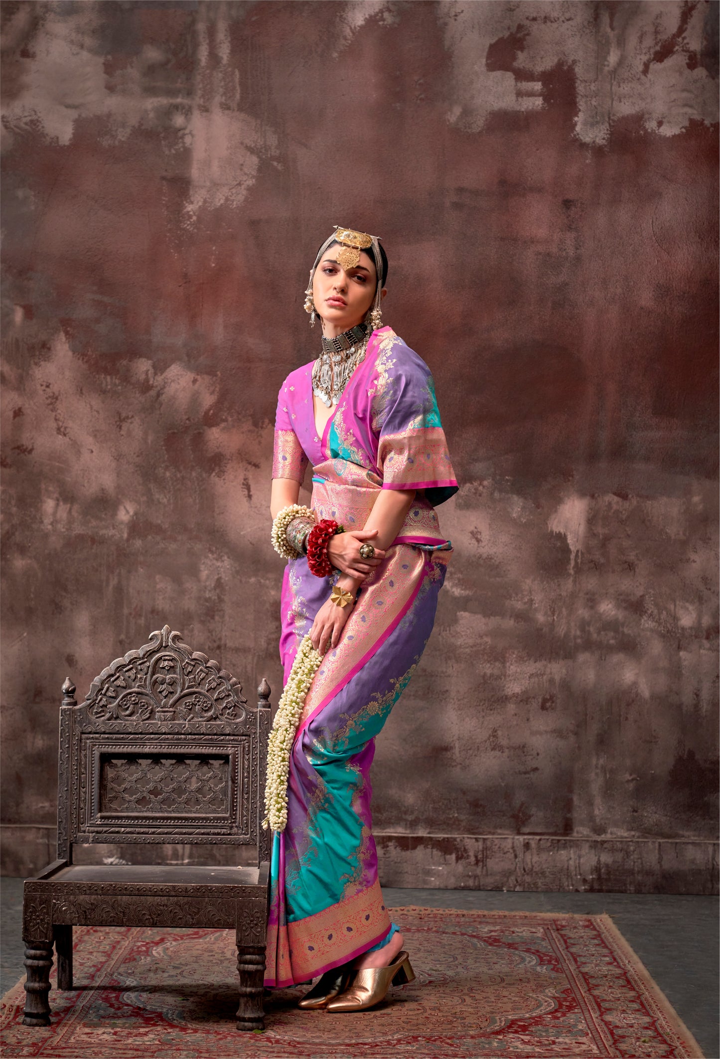 Sharini Multi Colour Silk Saree
