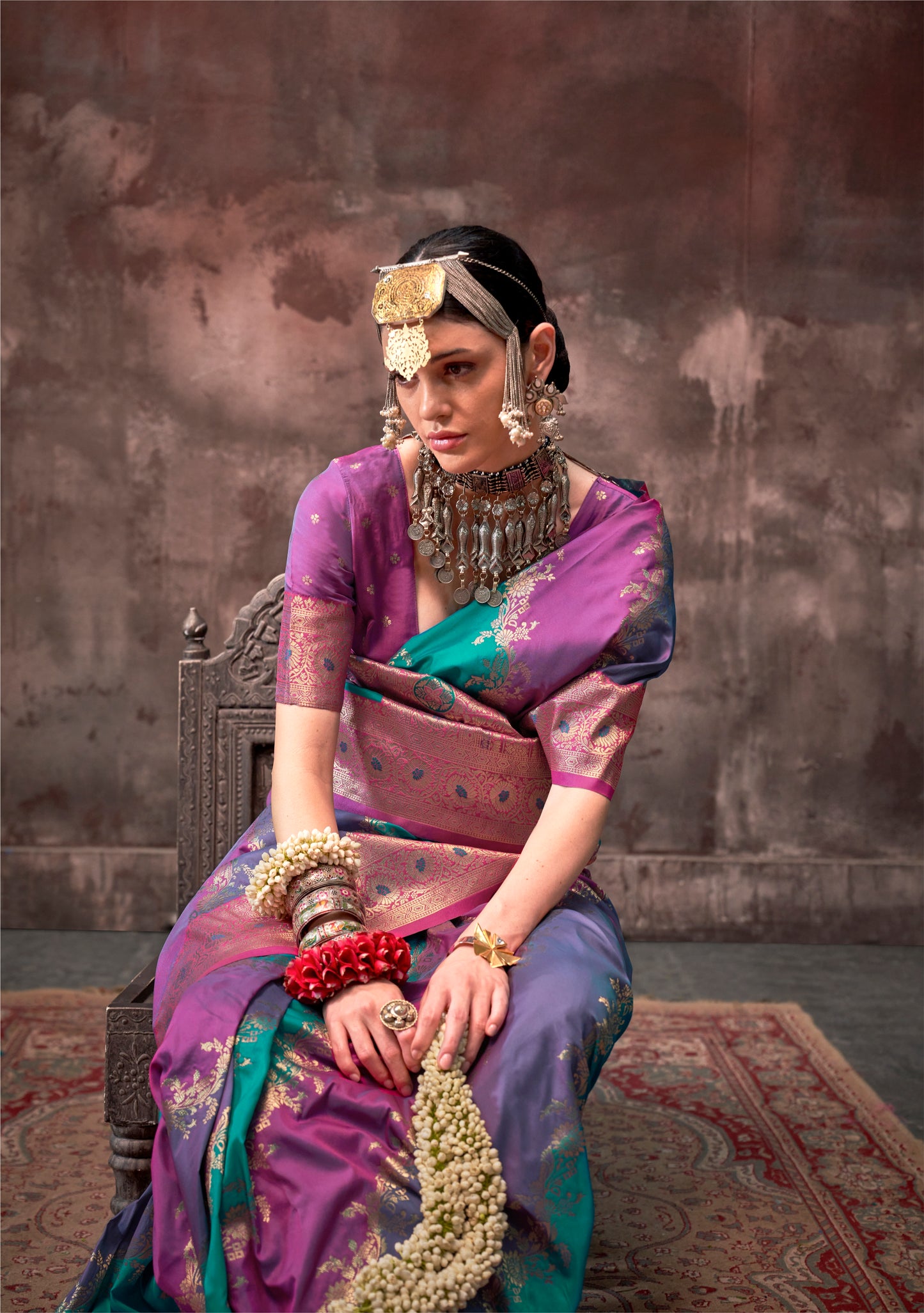 Sharini Multi Colour Silk Saree
