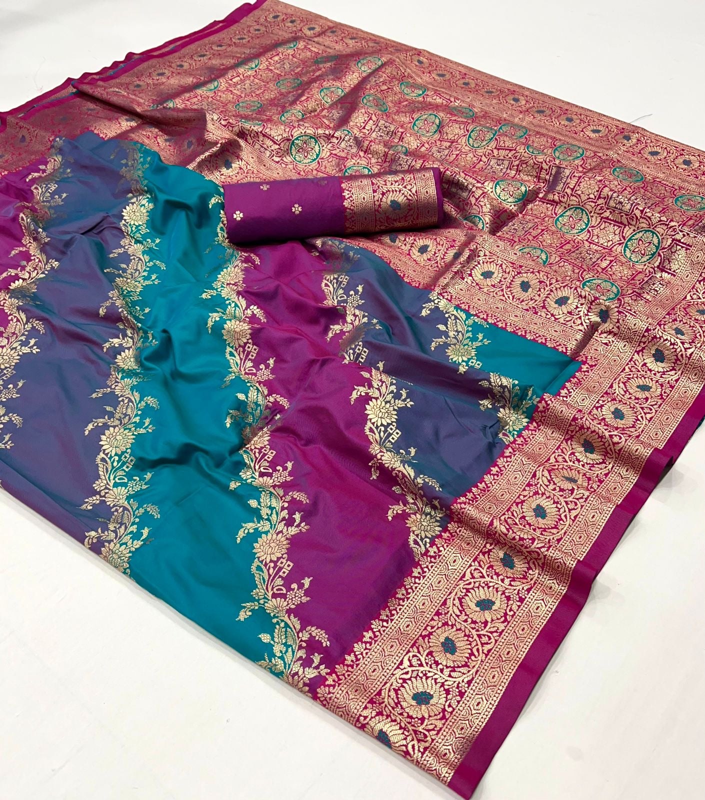 Sharini Multi Colour Silk Saree