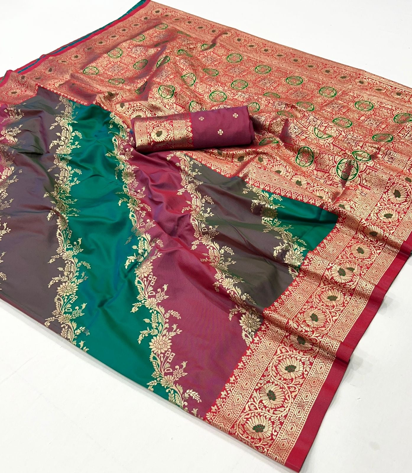 Sarini Multi Colour Silk Saree - Style 2