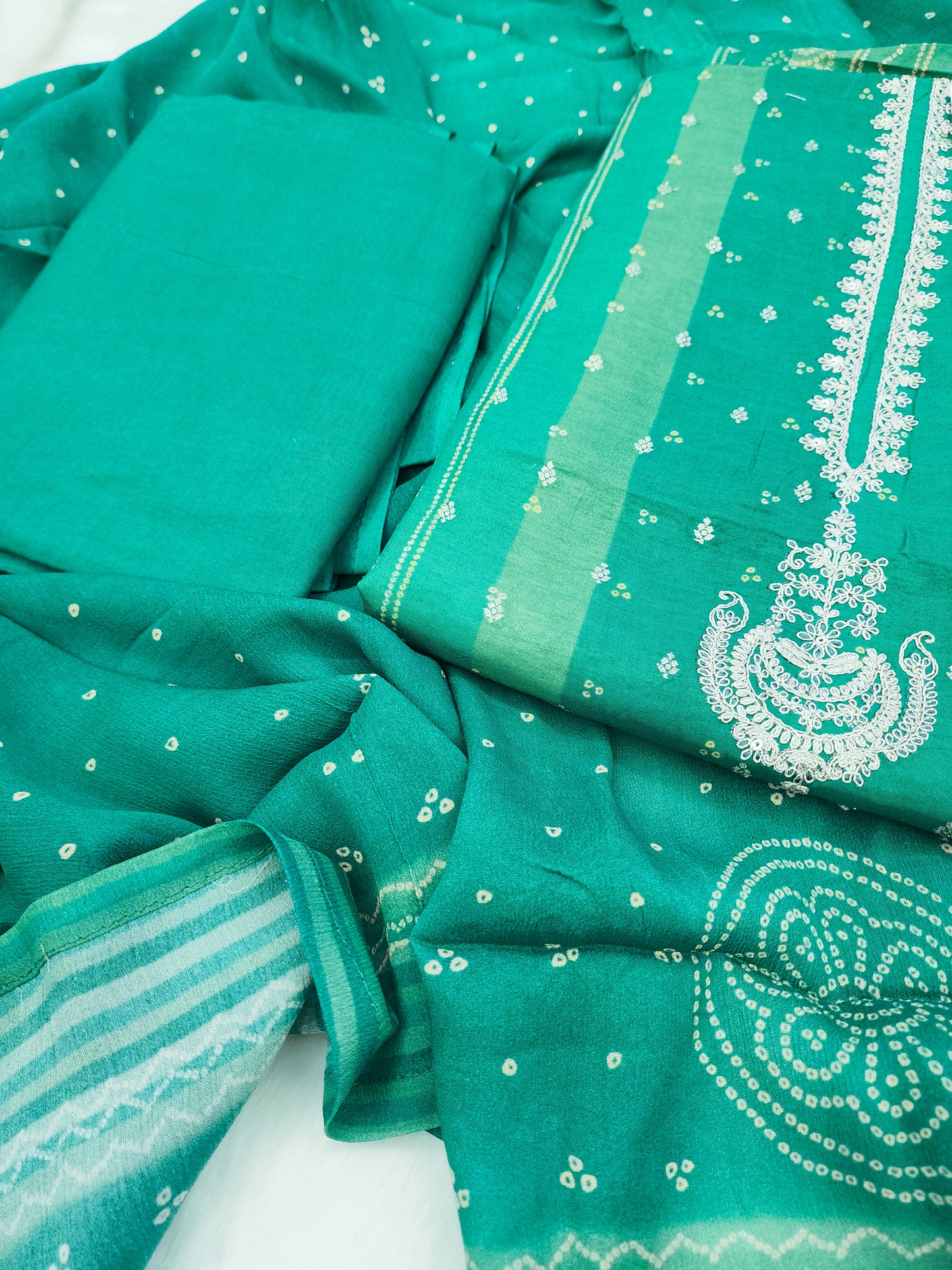 Green Silk Suit