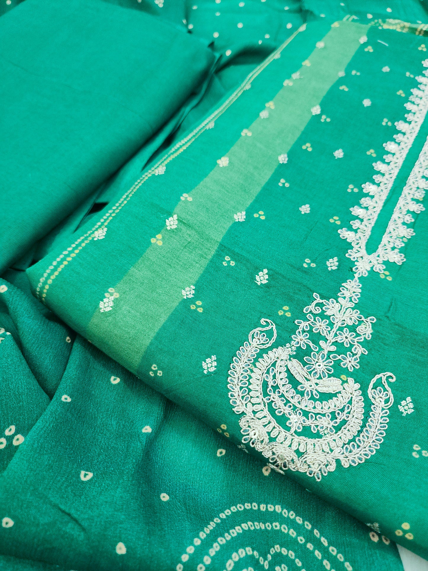 Green Silk Suit