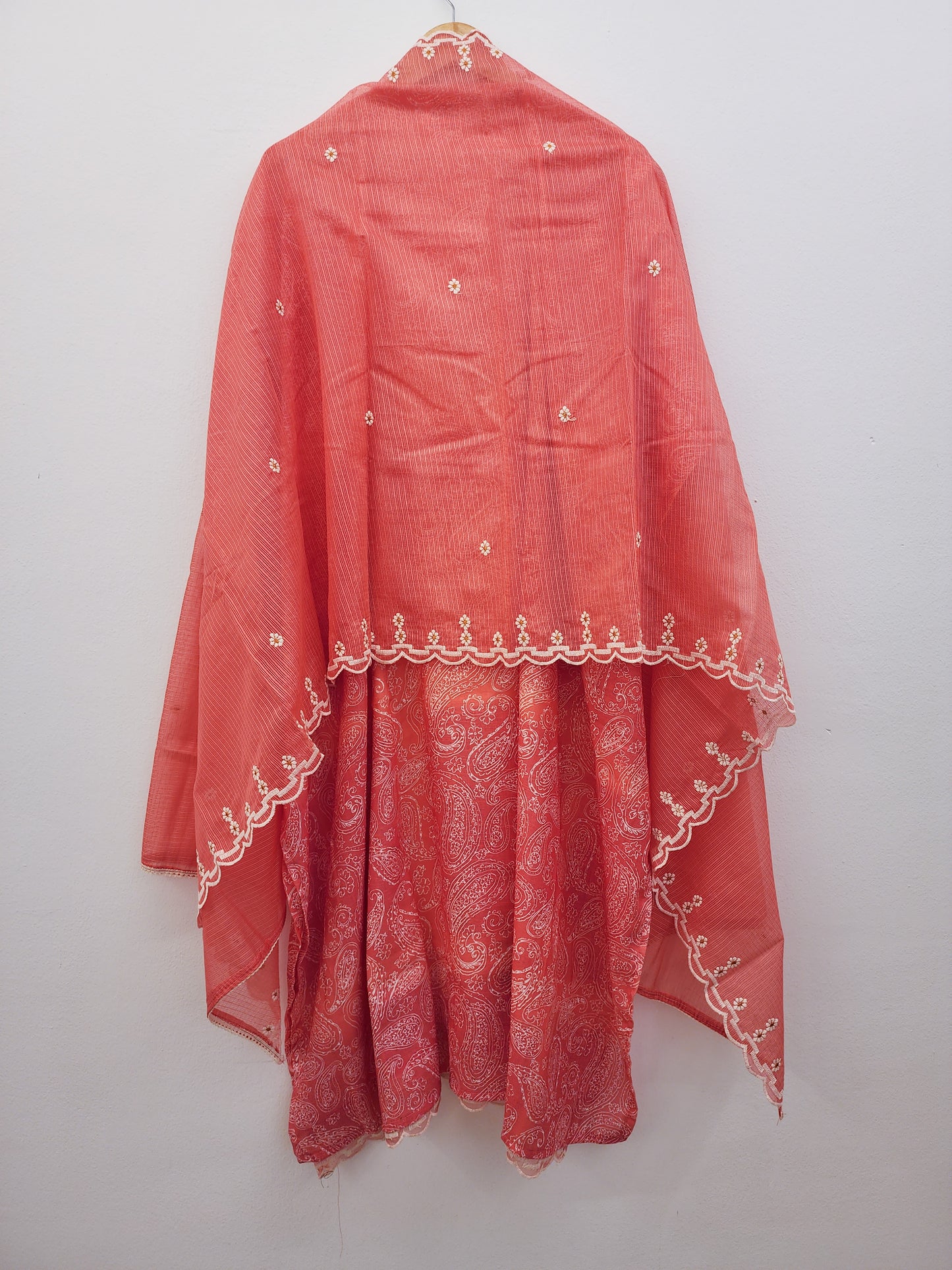 Peach Linen Cotton Suit