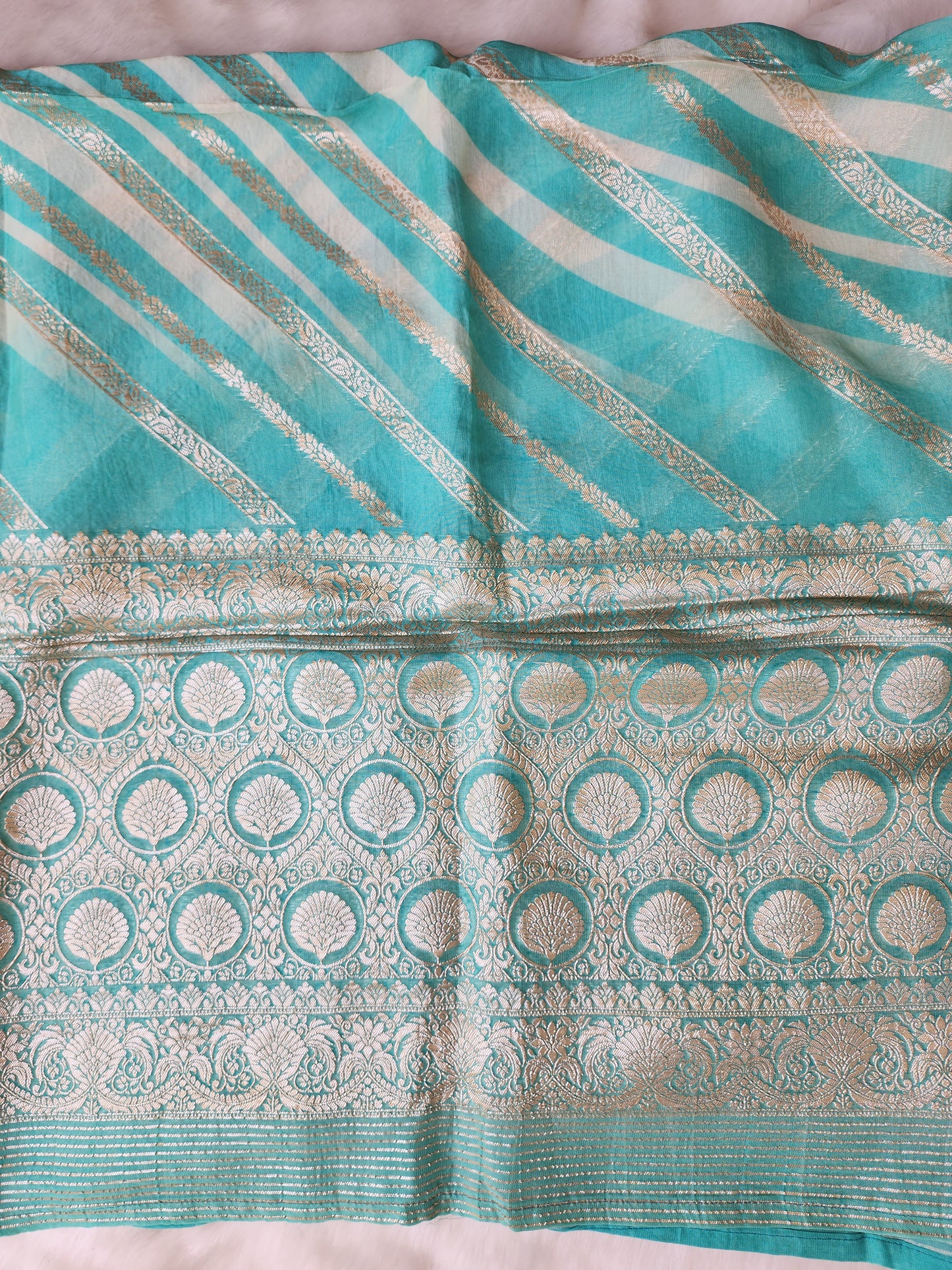 Turquoise Blue Silk Suit