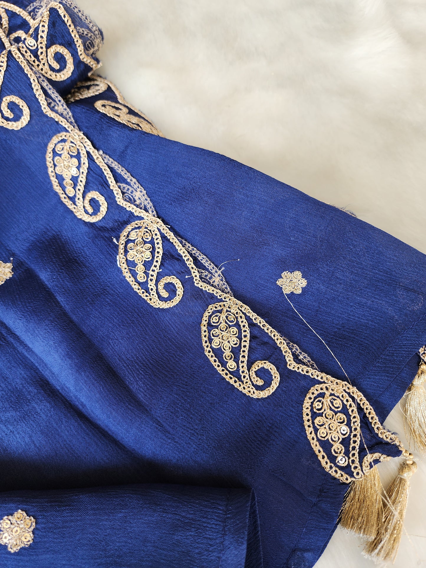 Blue Pure Crepe Suit