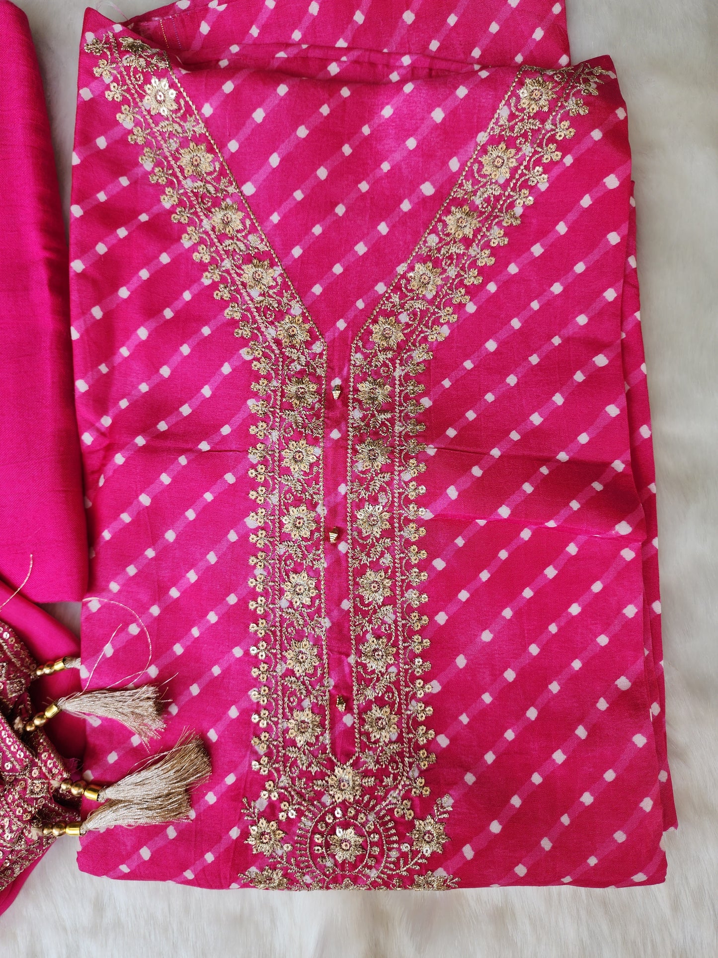 Pink Silk Suit