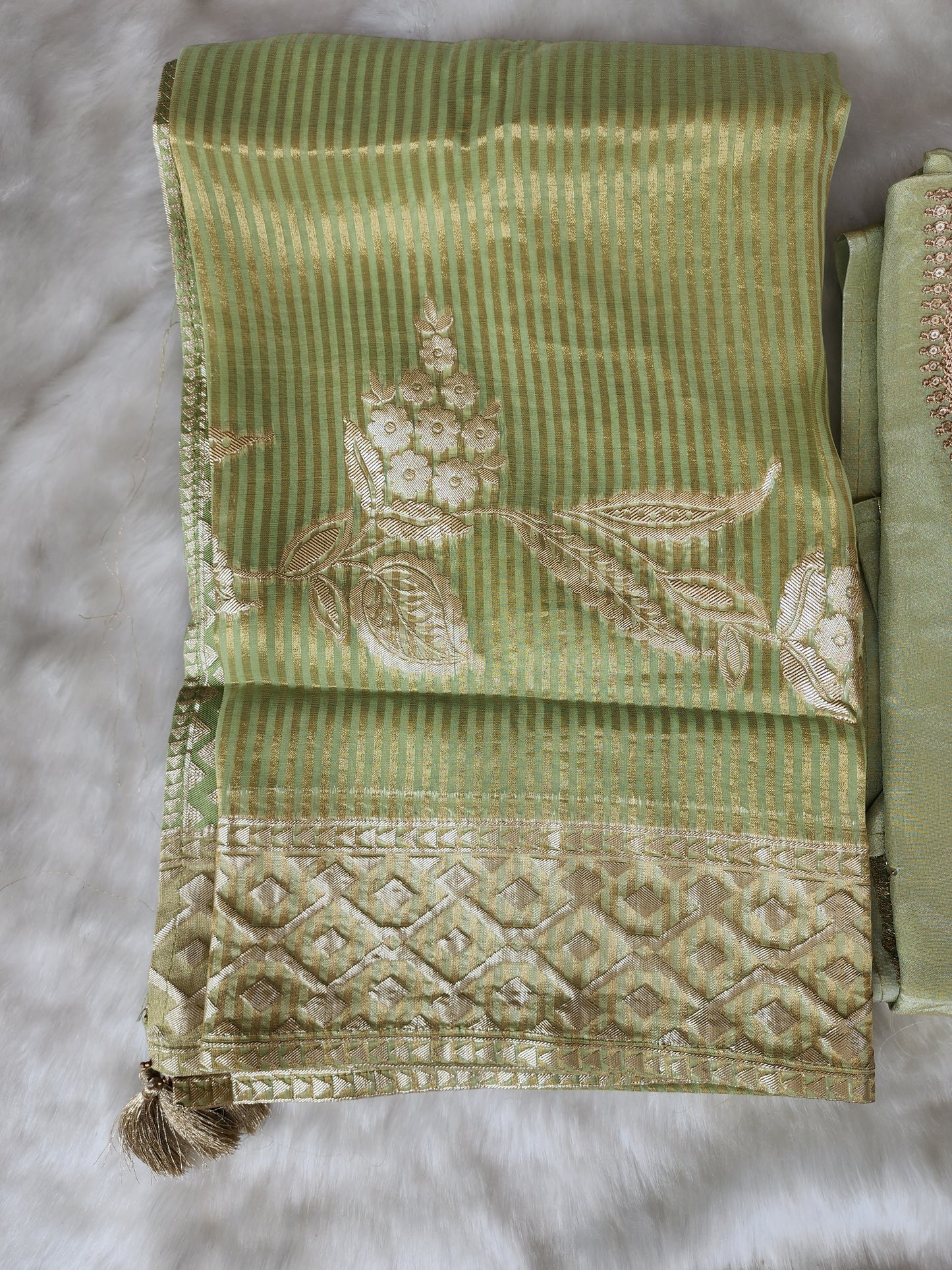 Green Shimmer Tissue Suit
