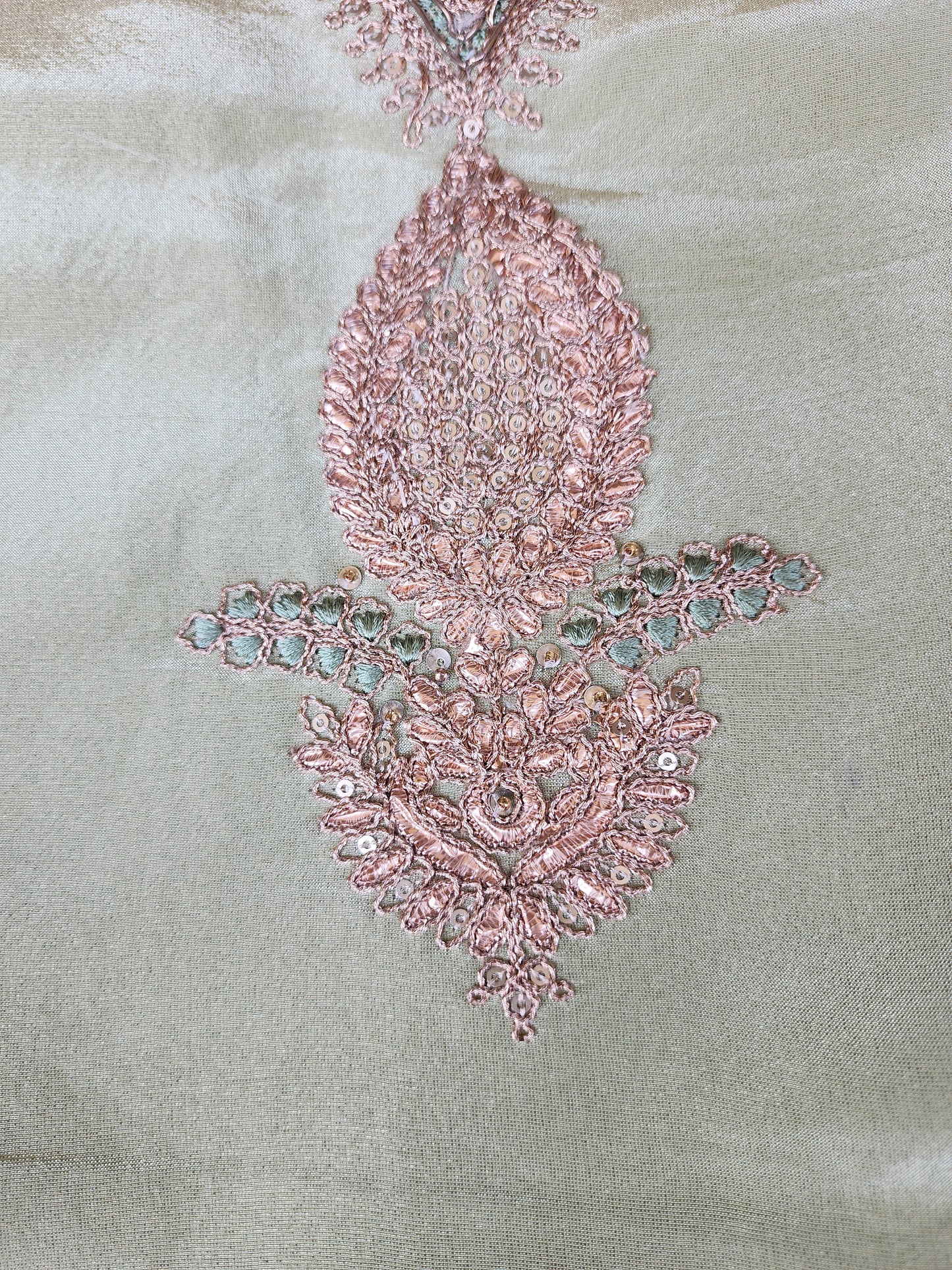 Green Shimmer Tissue Suit