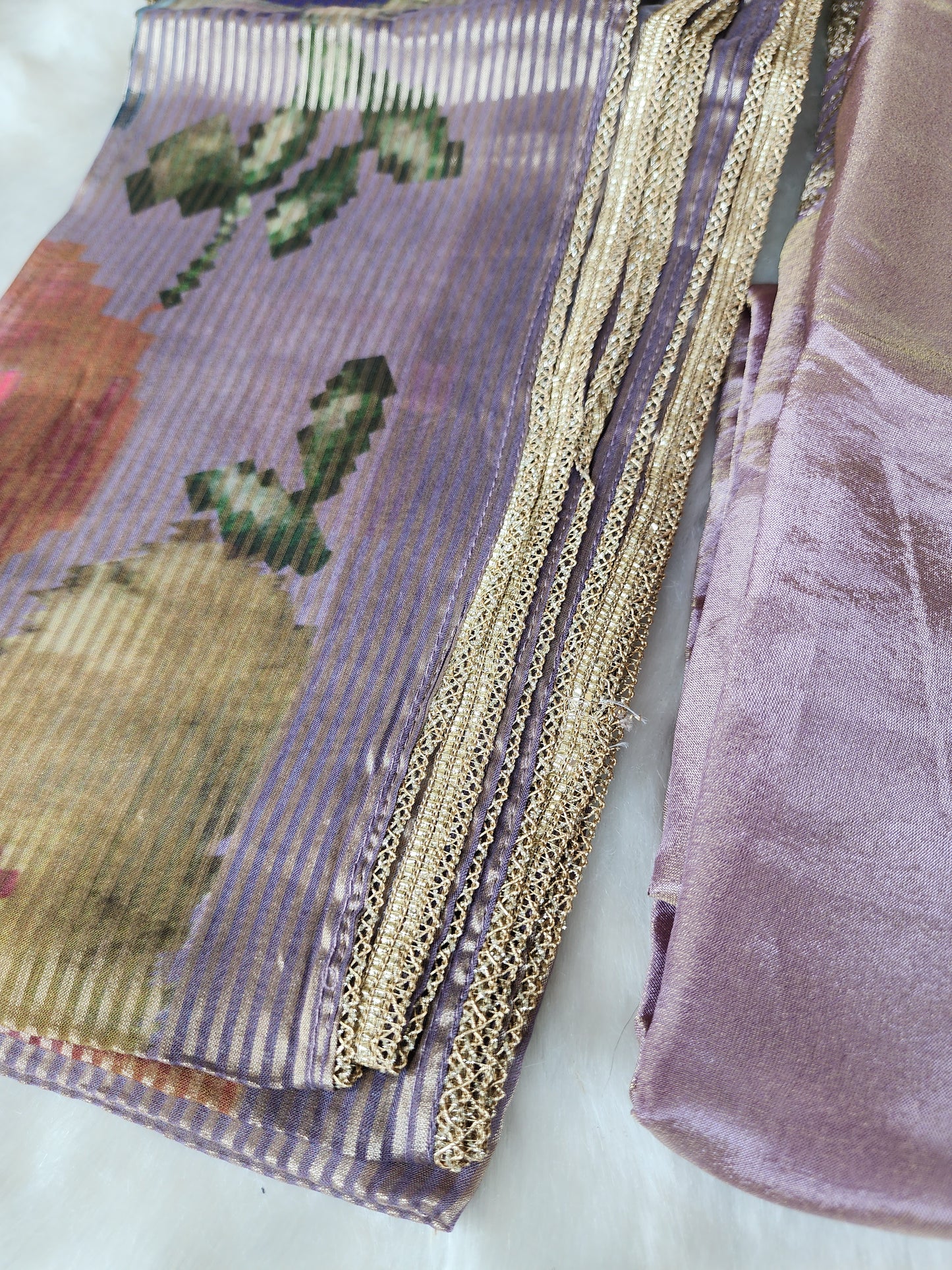Lavender Shimmer Tissue Suit