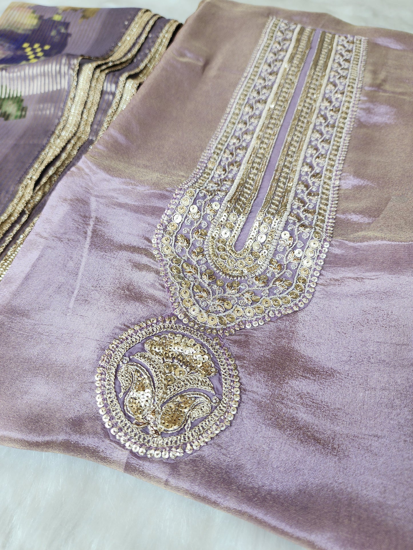 Lavender Shimmer Tissue Suit