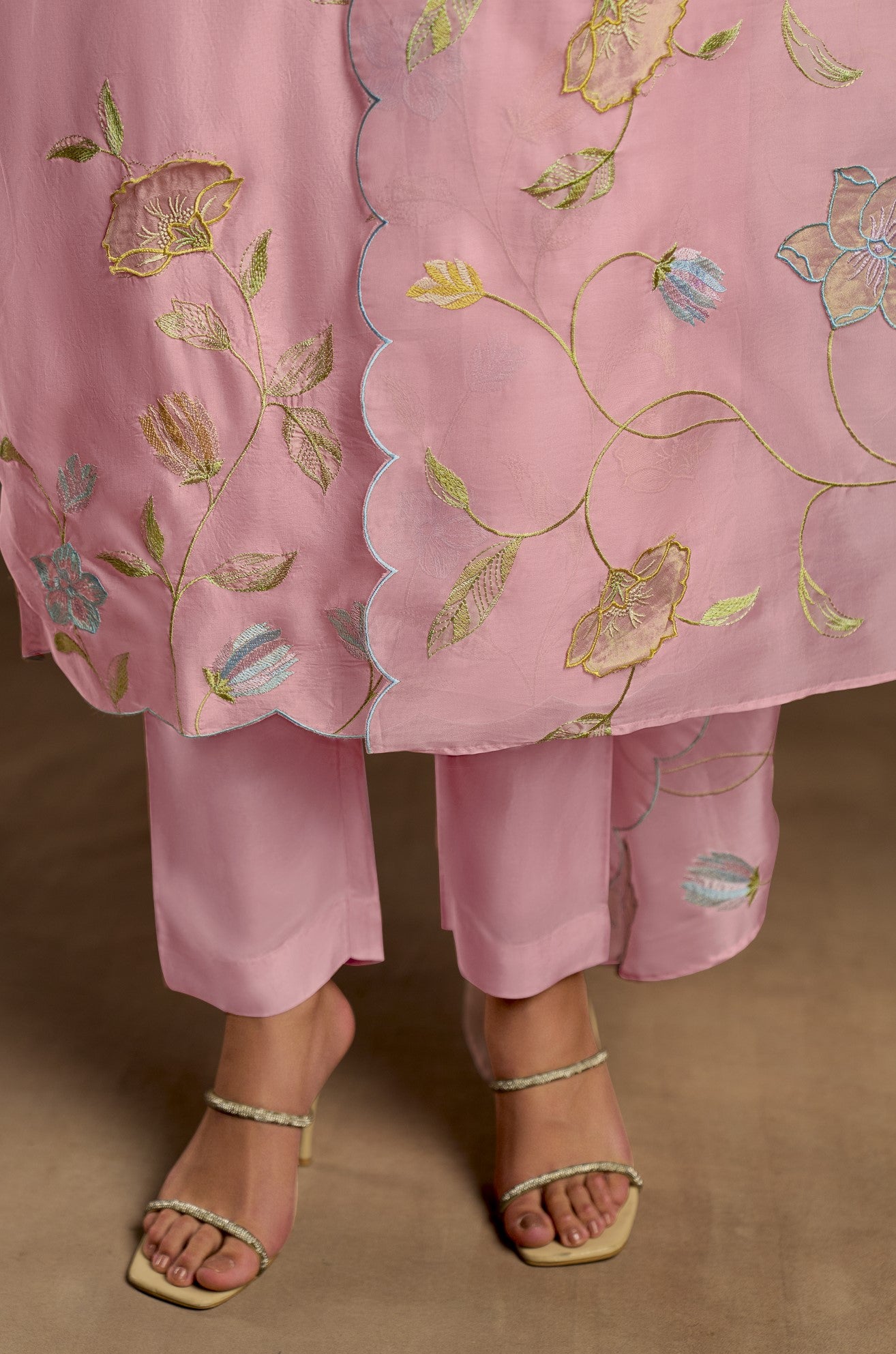 Rashmi Pure Bamber Silk Pink Dress Material