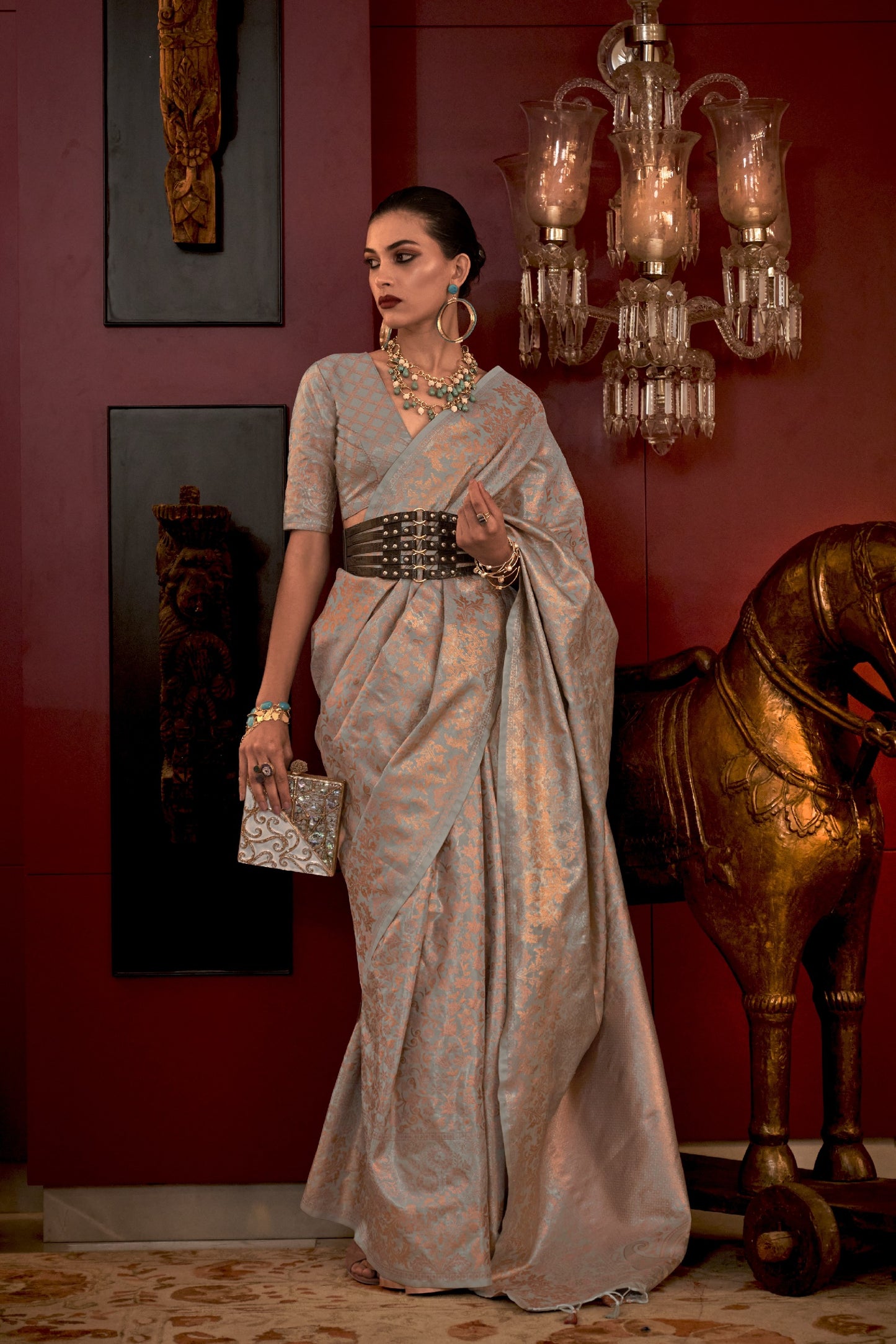 Indira Two Toned Silk Saree -8 Colours
