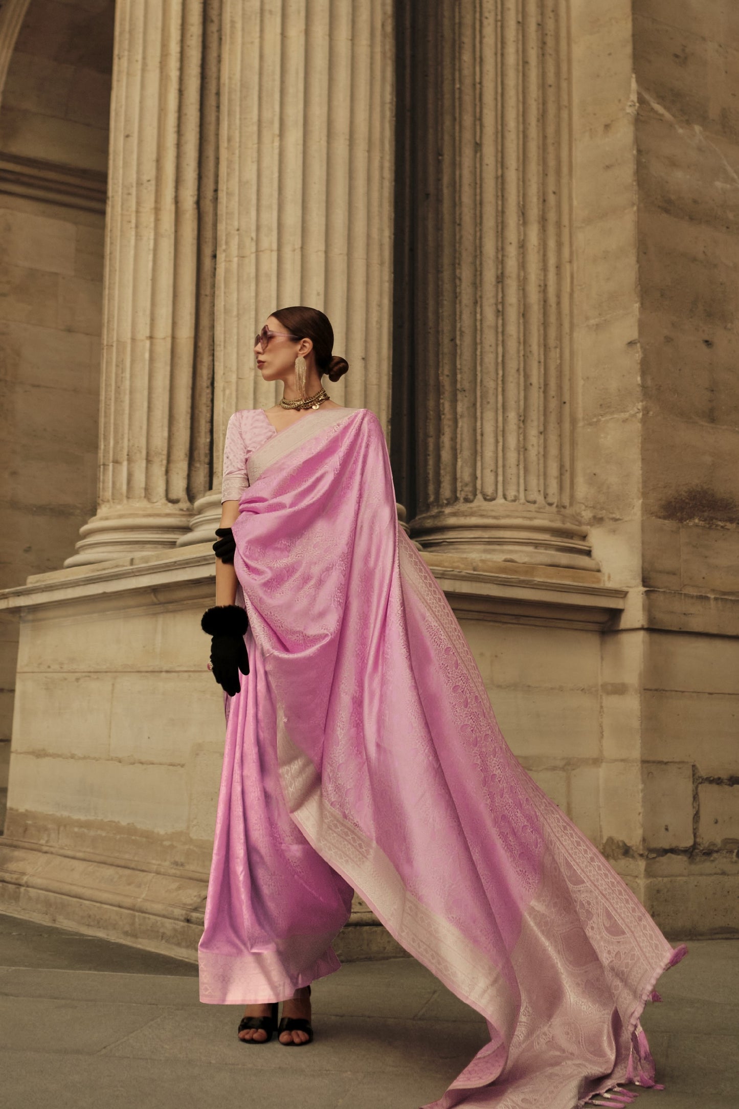 Trishna Pure Satin Silk Saree - 6 Colours