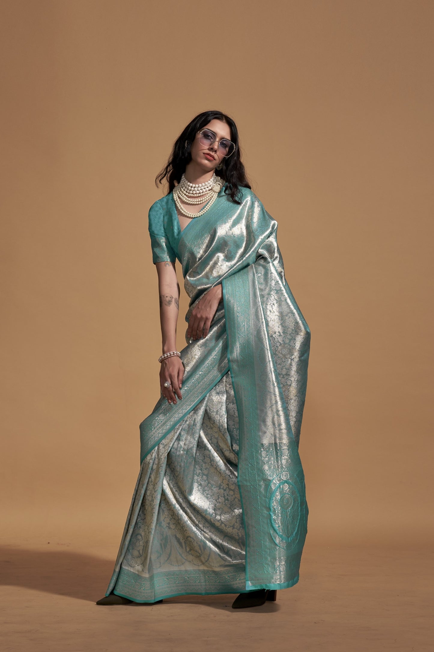 Vanya Green Kanjivaram Silk Saree