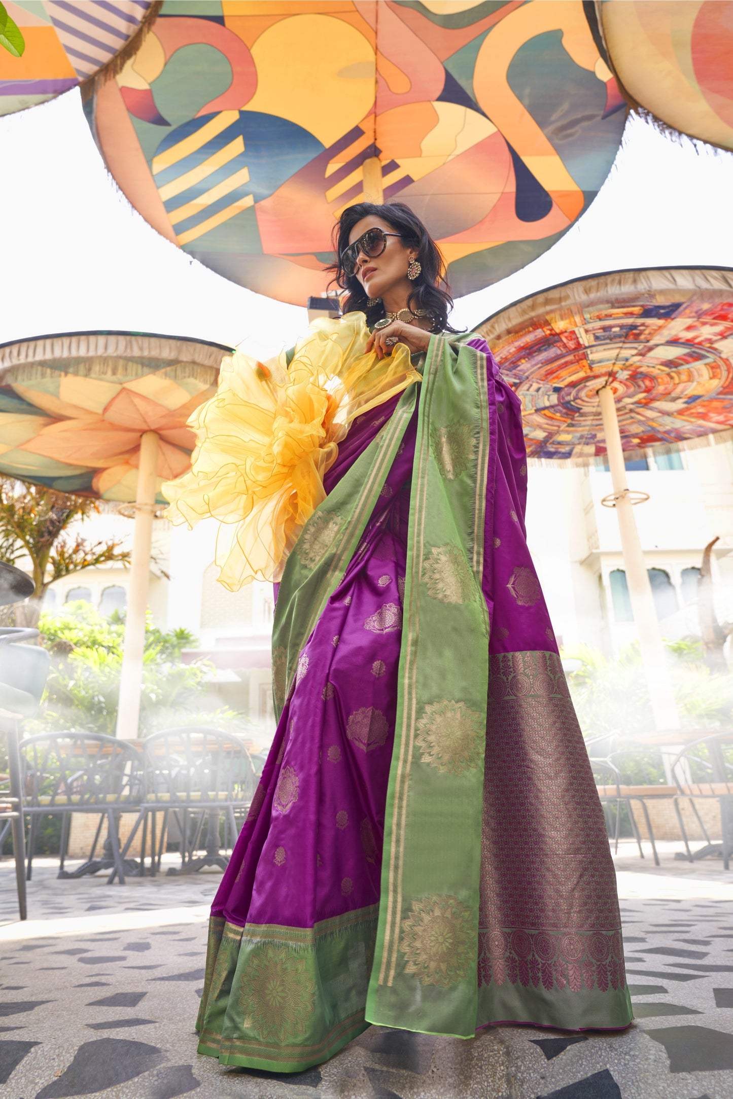 Tarini Two Tone Silk Saree - 6 Colours