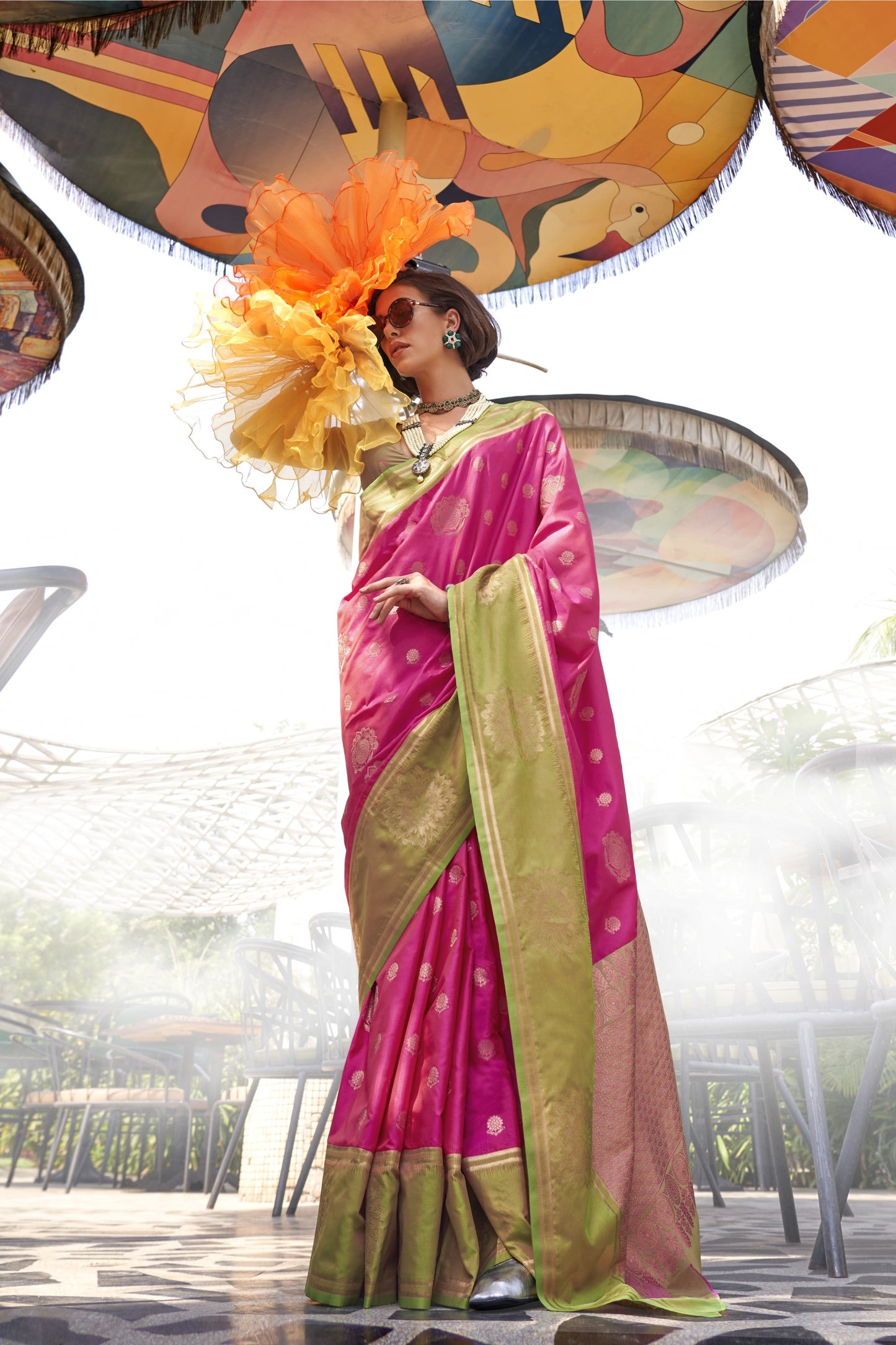 Tarini Two Tone Silk Saree - 6 Colours
