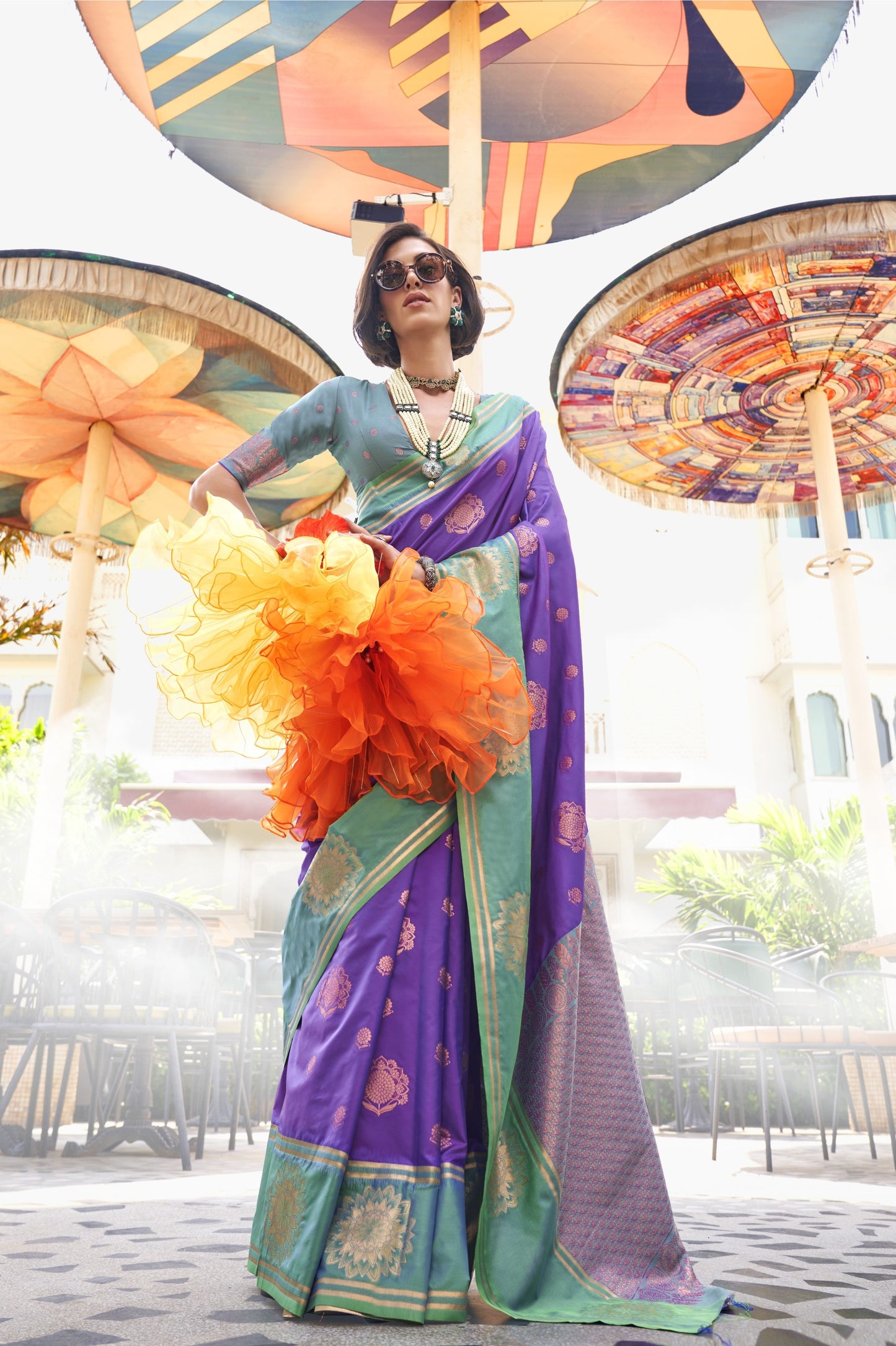 Tarini Two Tone Silk Saree - 6 Colours