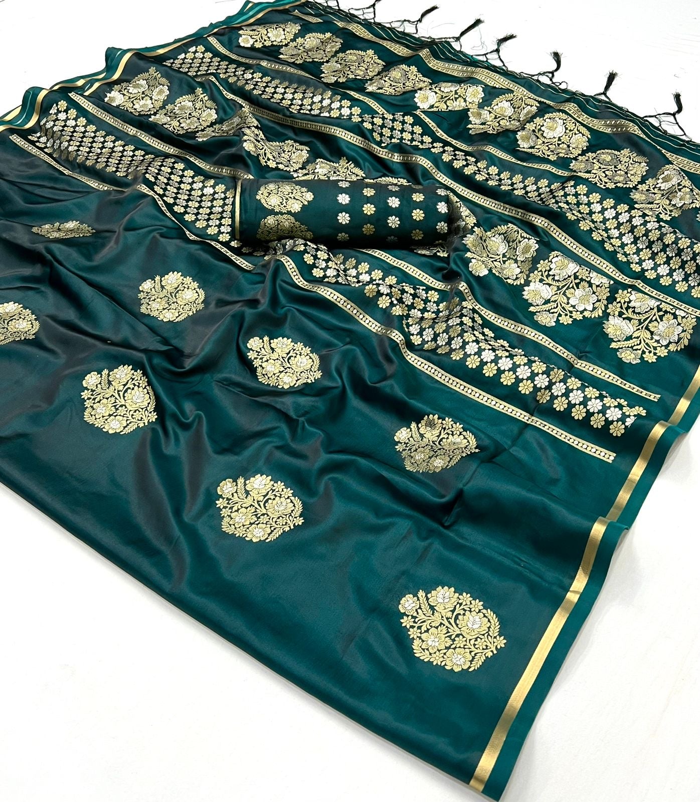 Aarohi Pure Satin Silk Saree - 6 Colours