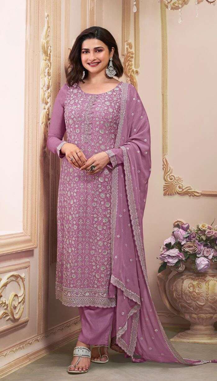 Taruna Chinon Dress Material - 6 Colours
