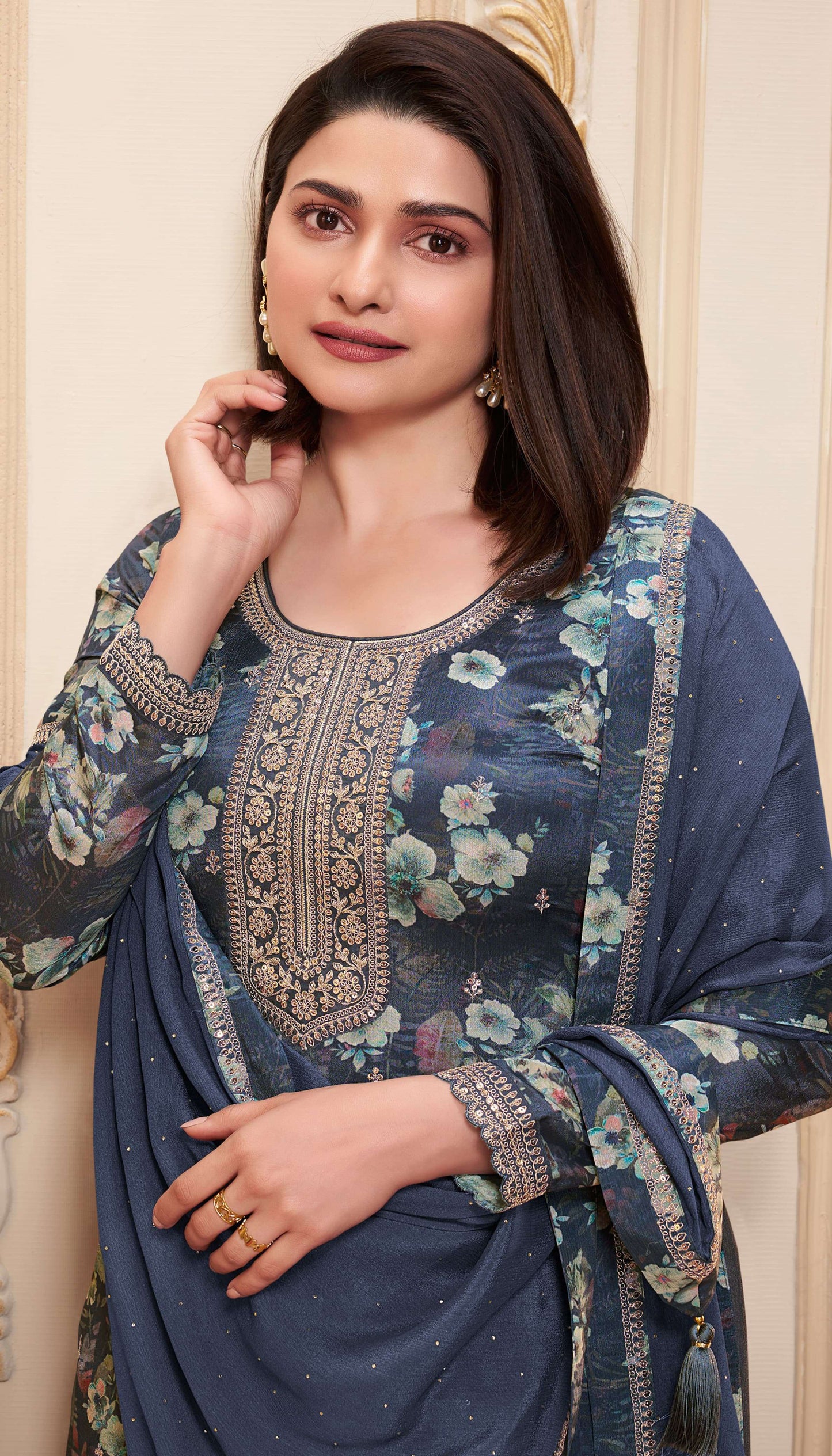 Keya Digital Printed Chinon Dress Material - 6 Colours