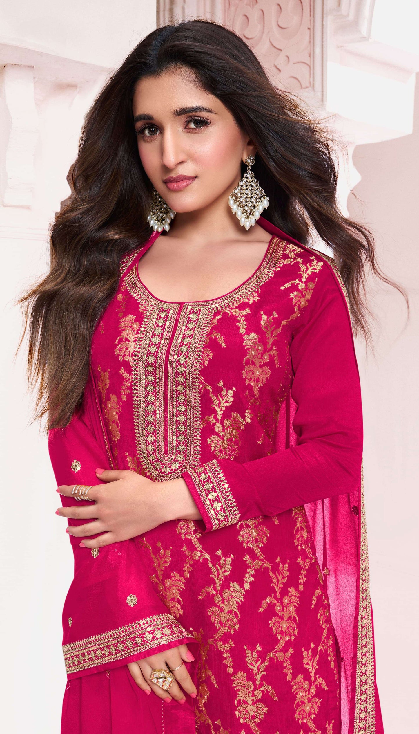 Prakriti Chinnon Dress Material - 6 Colours