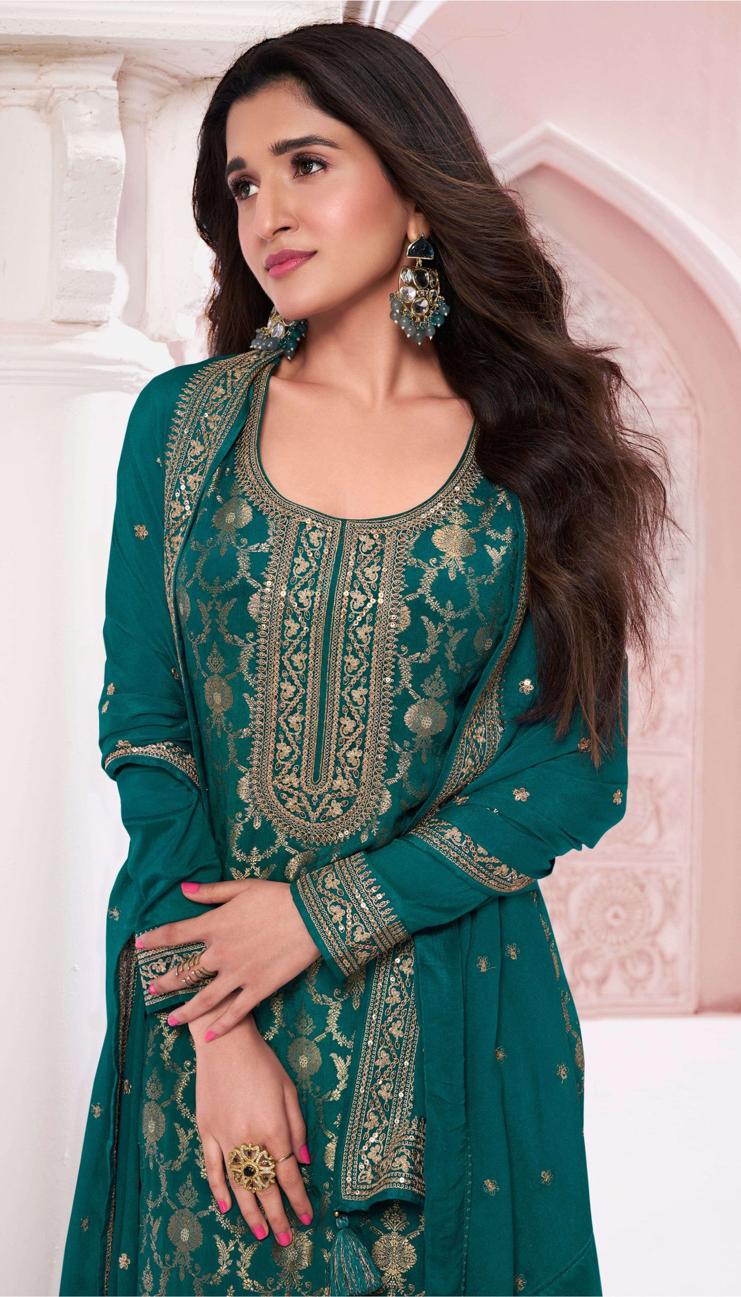 Prakriti Chinnon Dress Material - 6 Colours