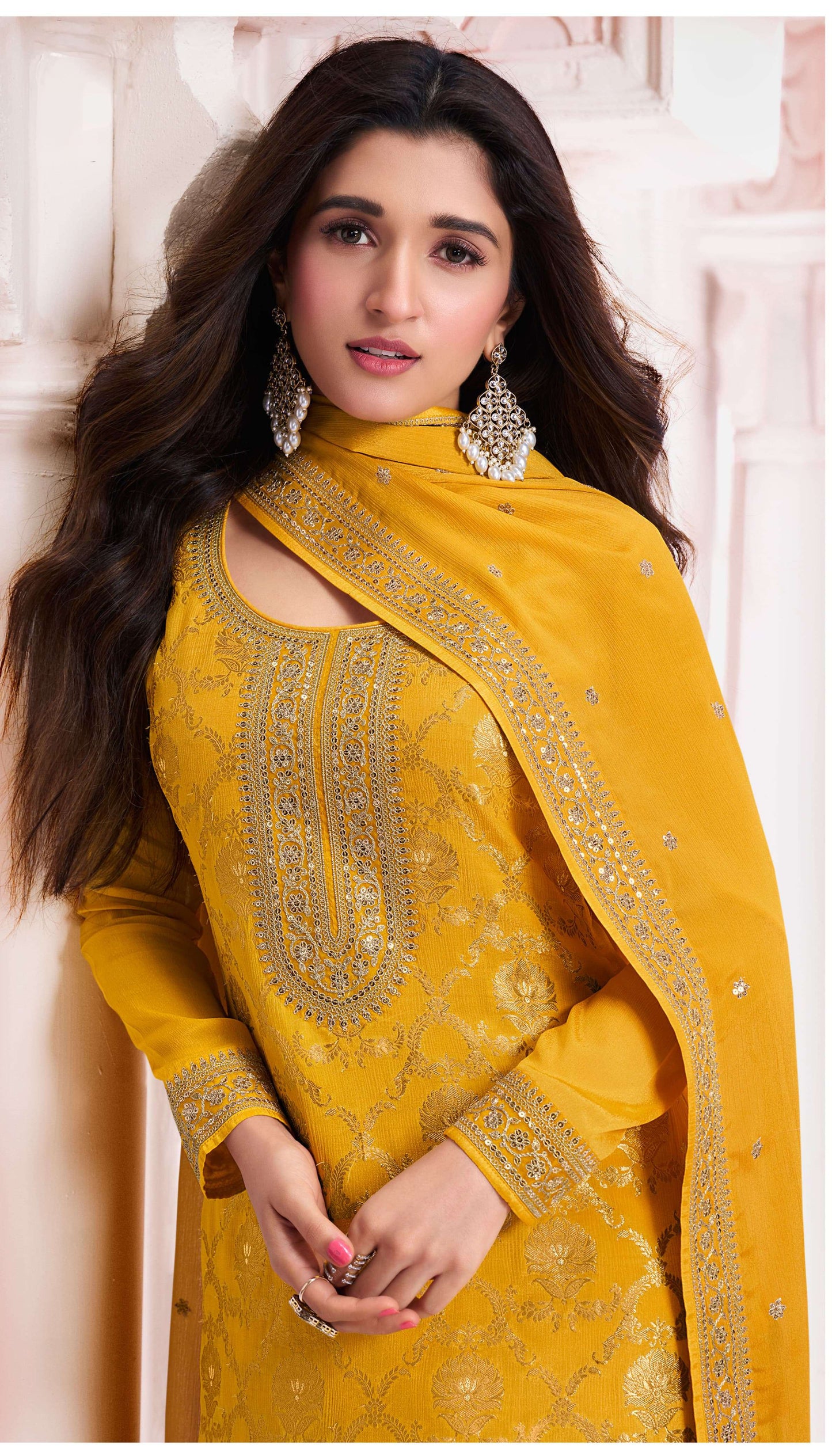 Prakriti Chinnon Dress Material - 6 Colours