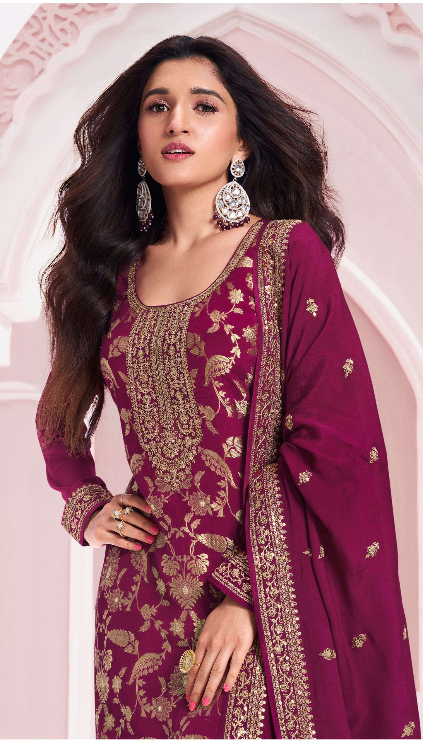 Prakriti Chinnon Dress Material - 6 Colours