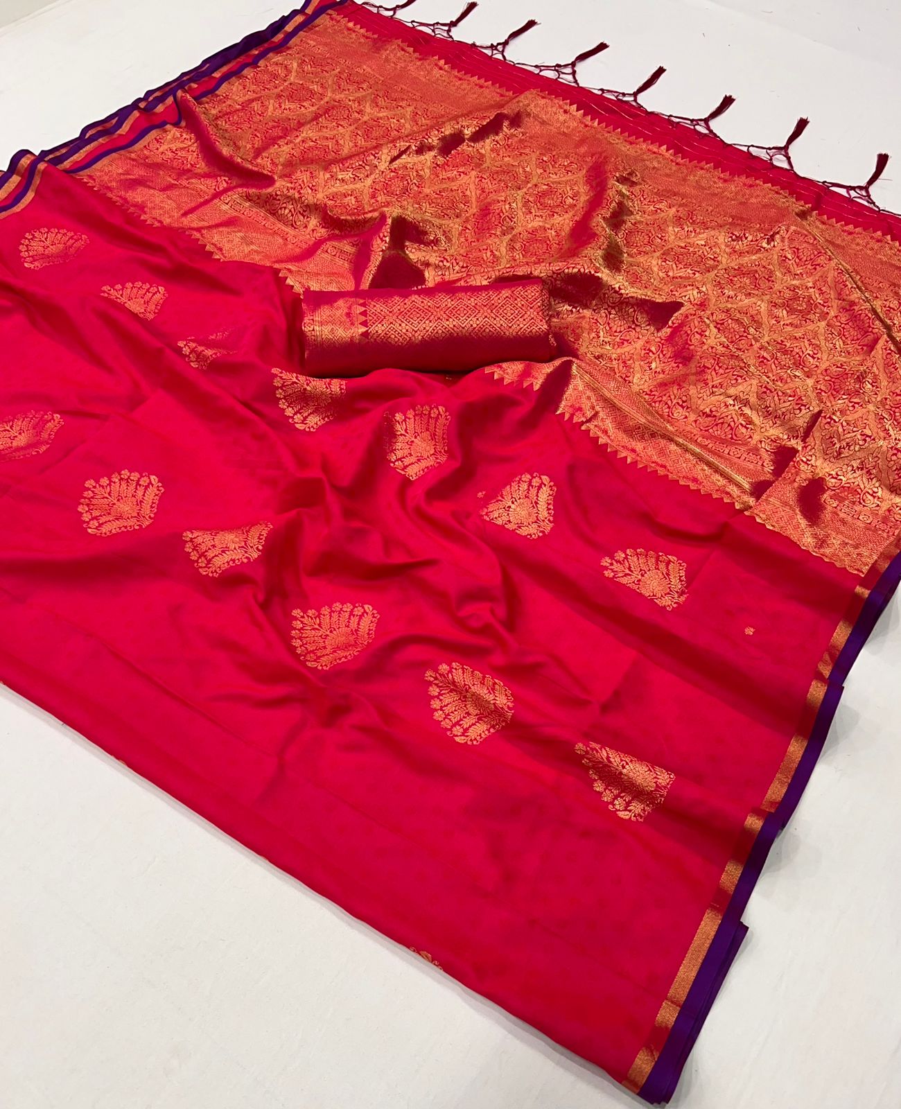Ishani Pink Silk Saree