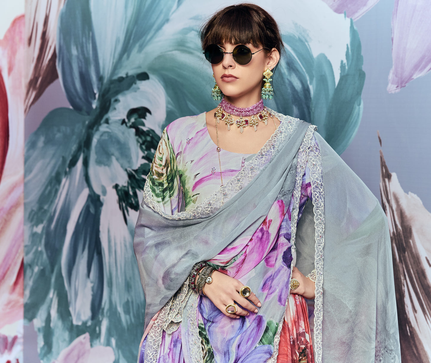 Sukriti Pure Muslin Multi Colour Dress Material