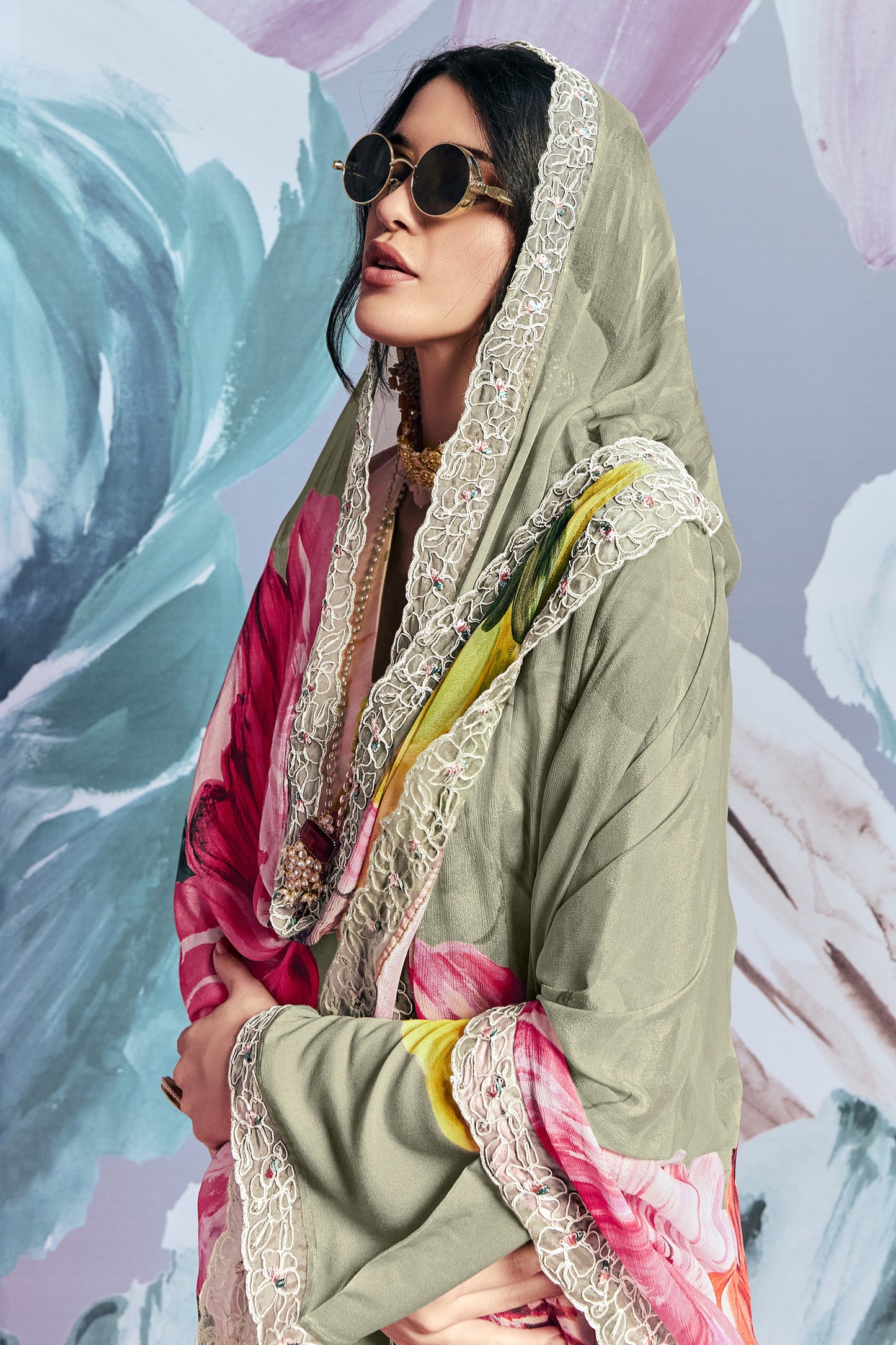 Sukriti Pure Muslin Multi Colour Dress Material