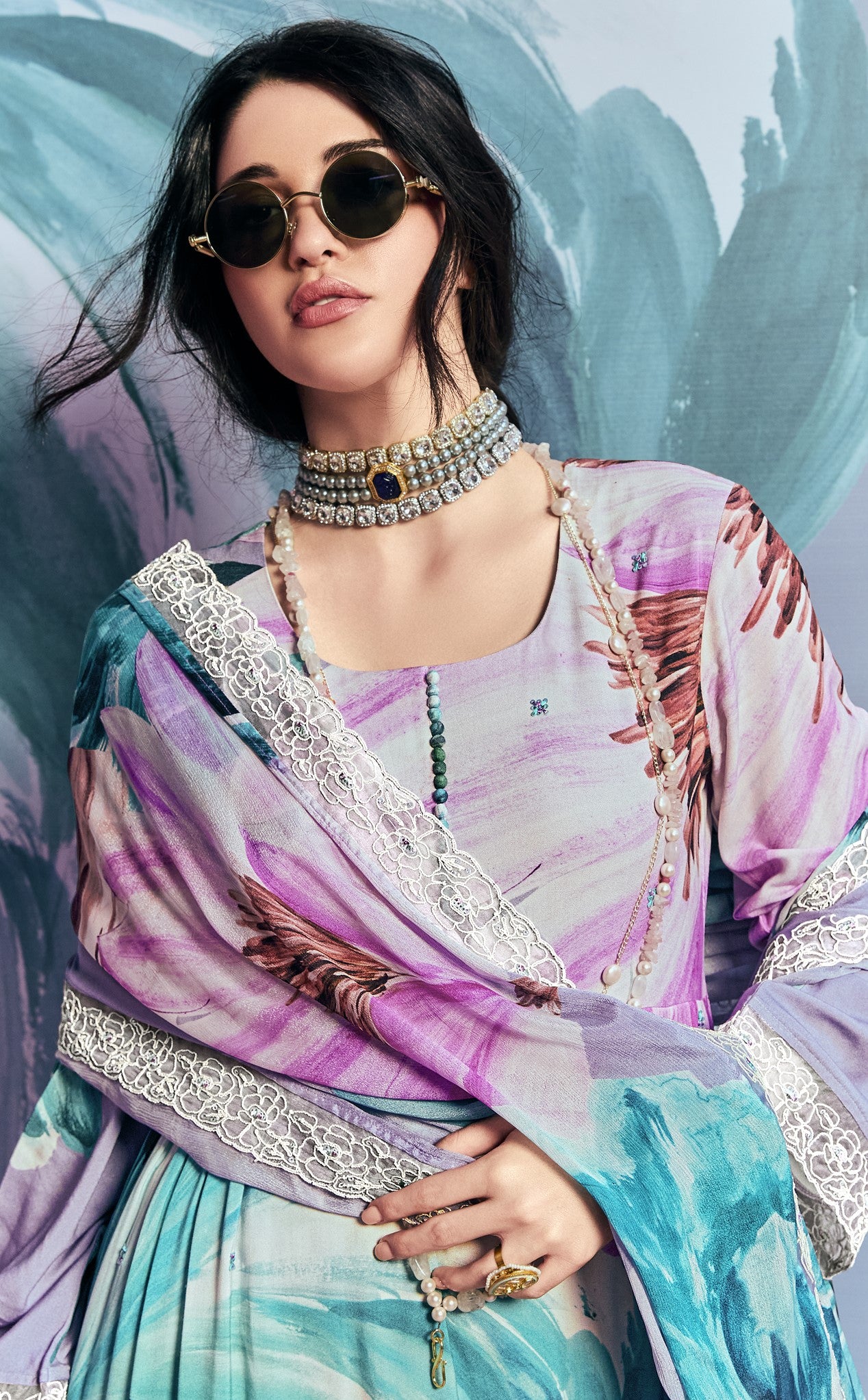 Sukriti Pure Muslin Multi Colour Dress Material