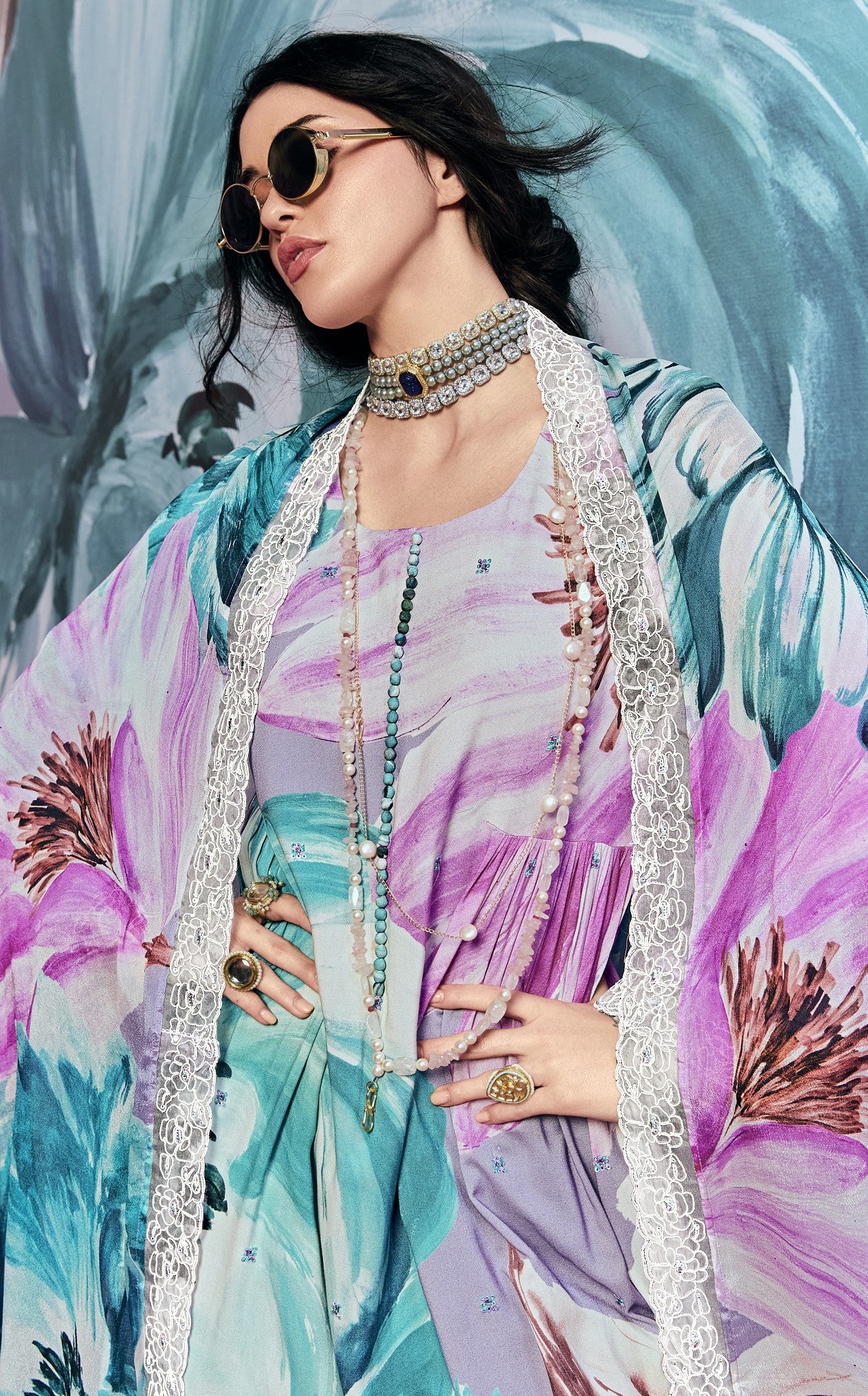 Sukriti Pure Muslin Multi Colour Dress Material