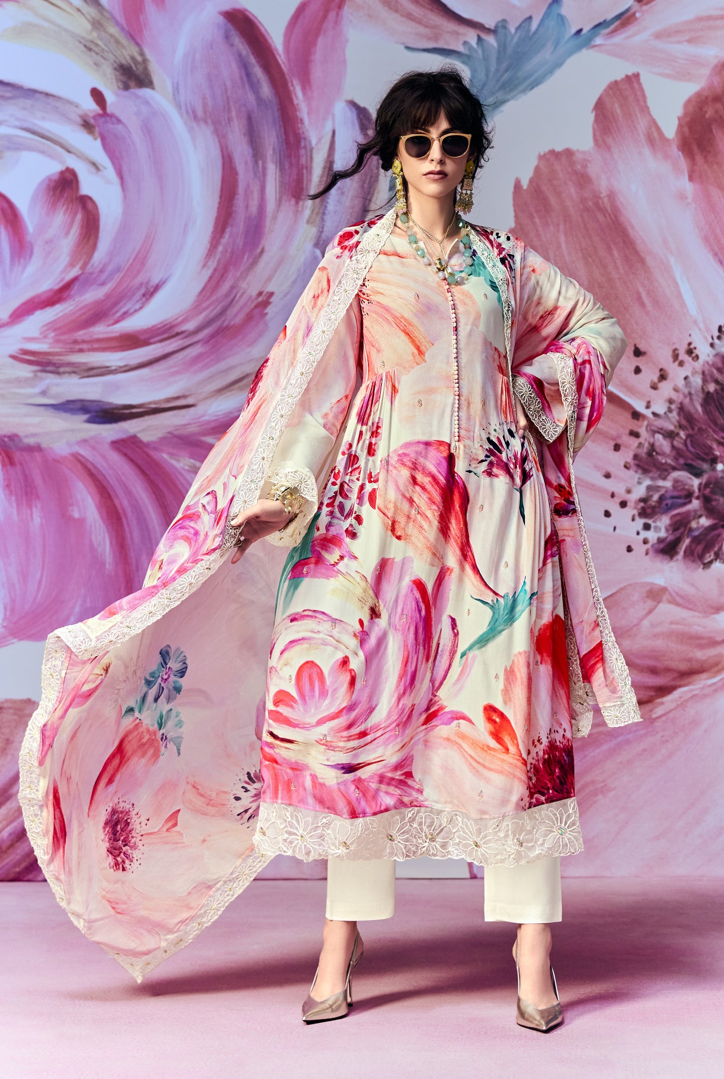 Sukriti Pure Muslin Multi Colour Dress Material